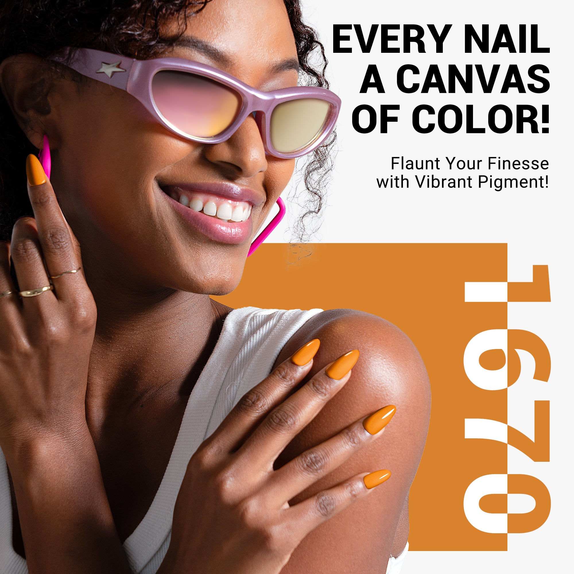 1670 Pumpkin Yarn Orange - TPO-Free Thick Gel Nail Polish(15ml)