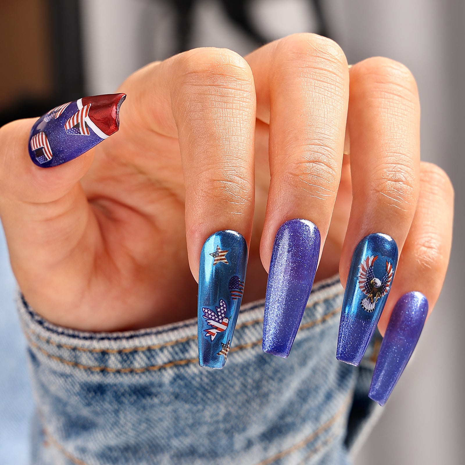 Soaring Spirit Coffin Deep Press On Nails | MelodySusie