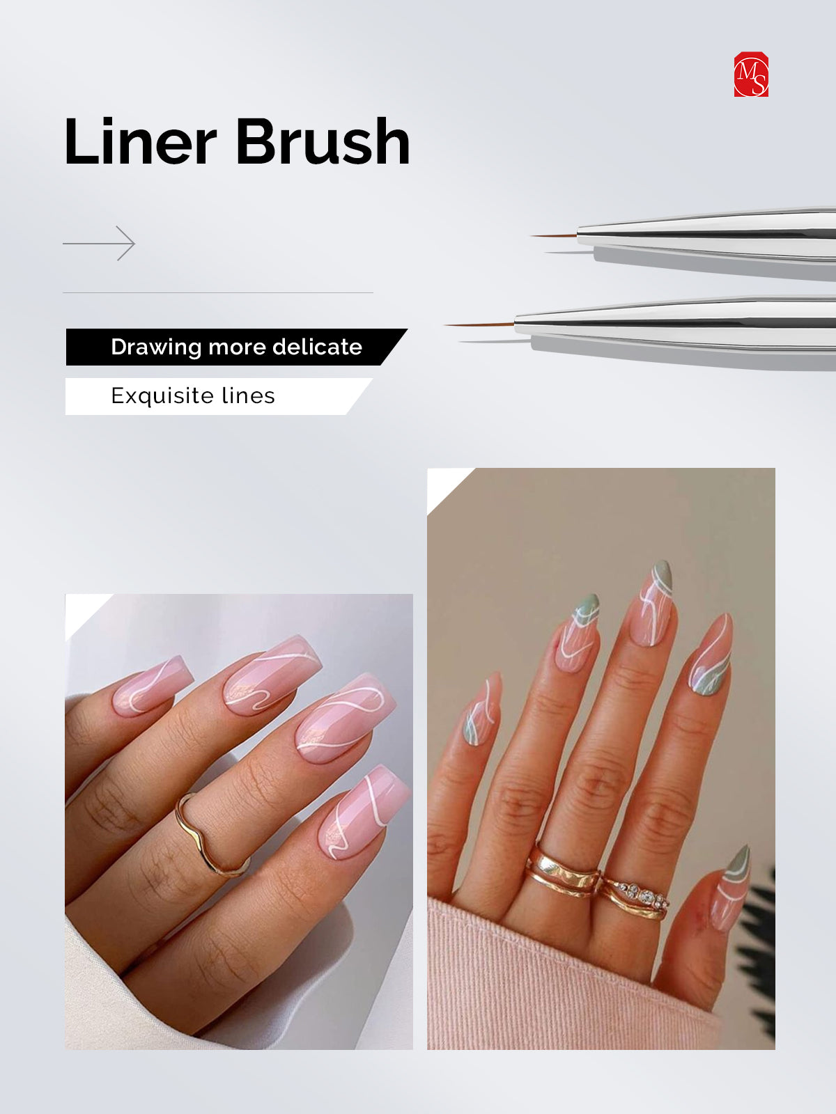 Nail Art Brushes Set (6Pcs) - US ONLY