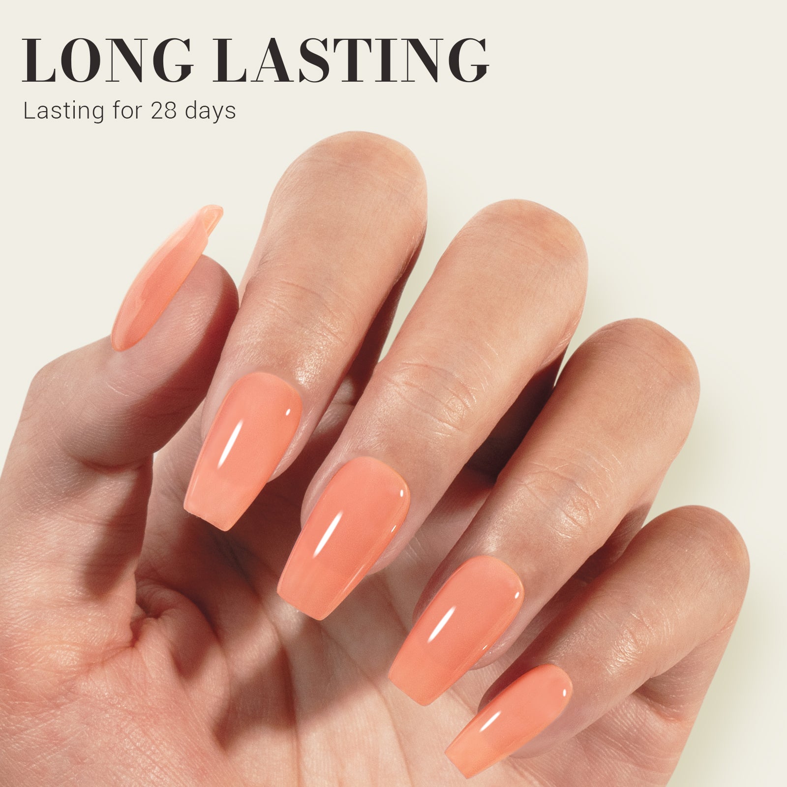 Jeweliver Jelly TPO-Free Gel Nail Polish 0.5 fl oz/15ml - Nude Orange JC28