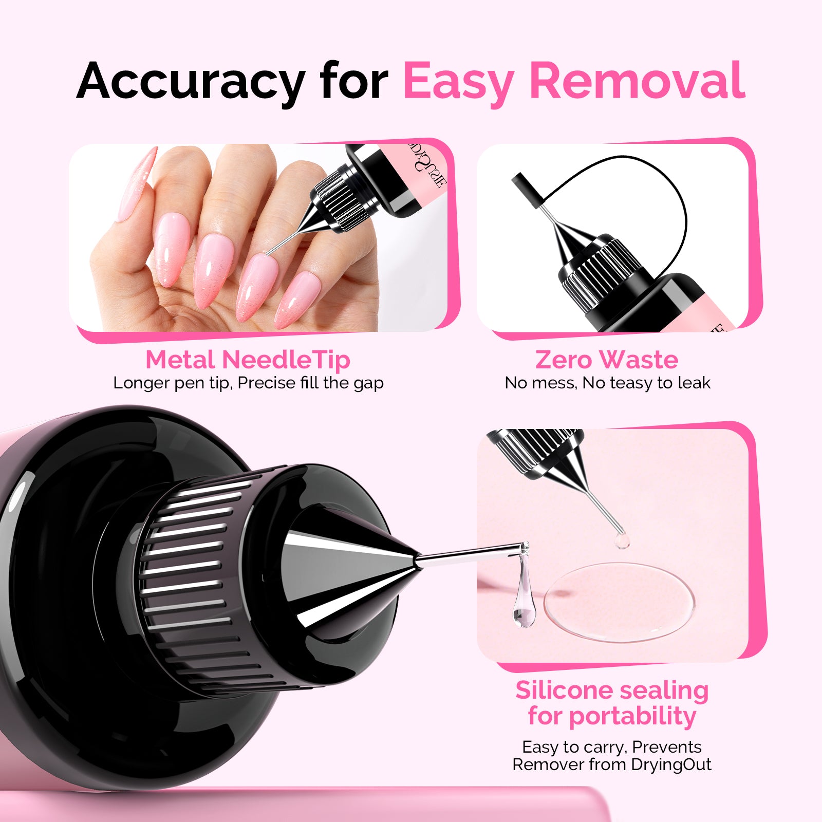2Pcs Nail Glue Remover