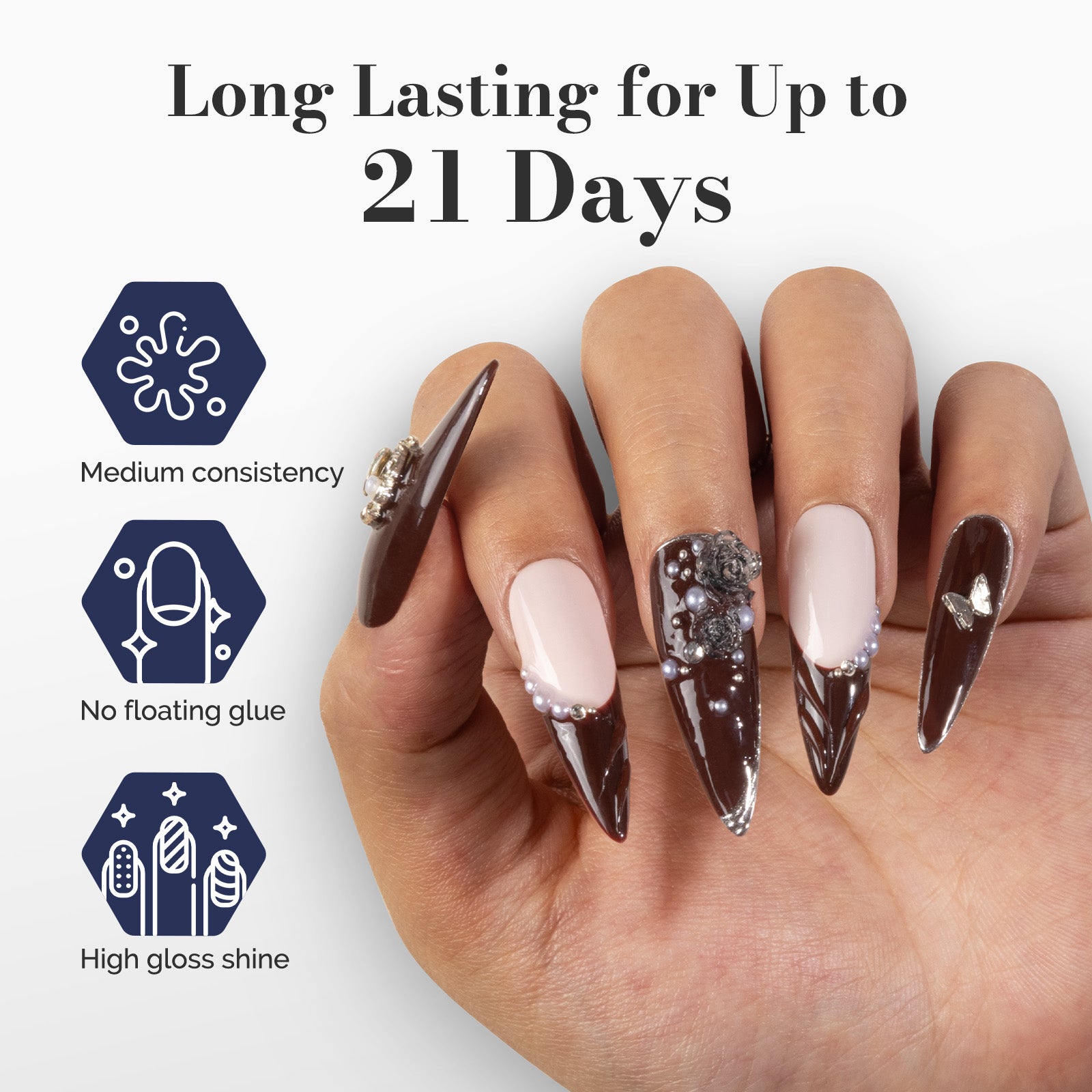 Fleurwee HEMA-Free & HPMA-Free & TPO-Free Gel Polish 2Pcs Bordeaux Red Brown&Pale Pink-P02+P12