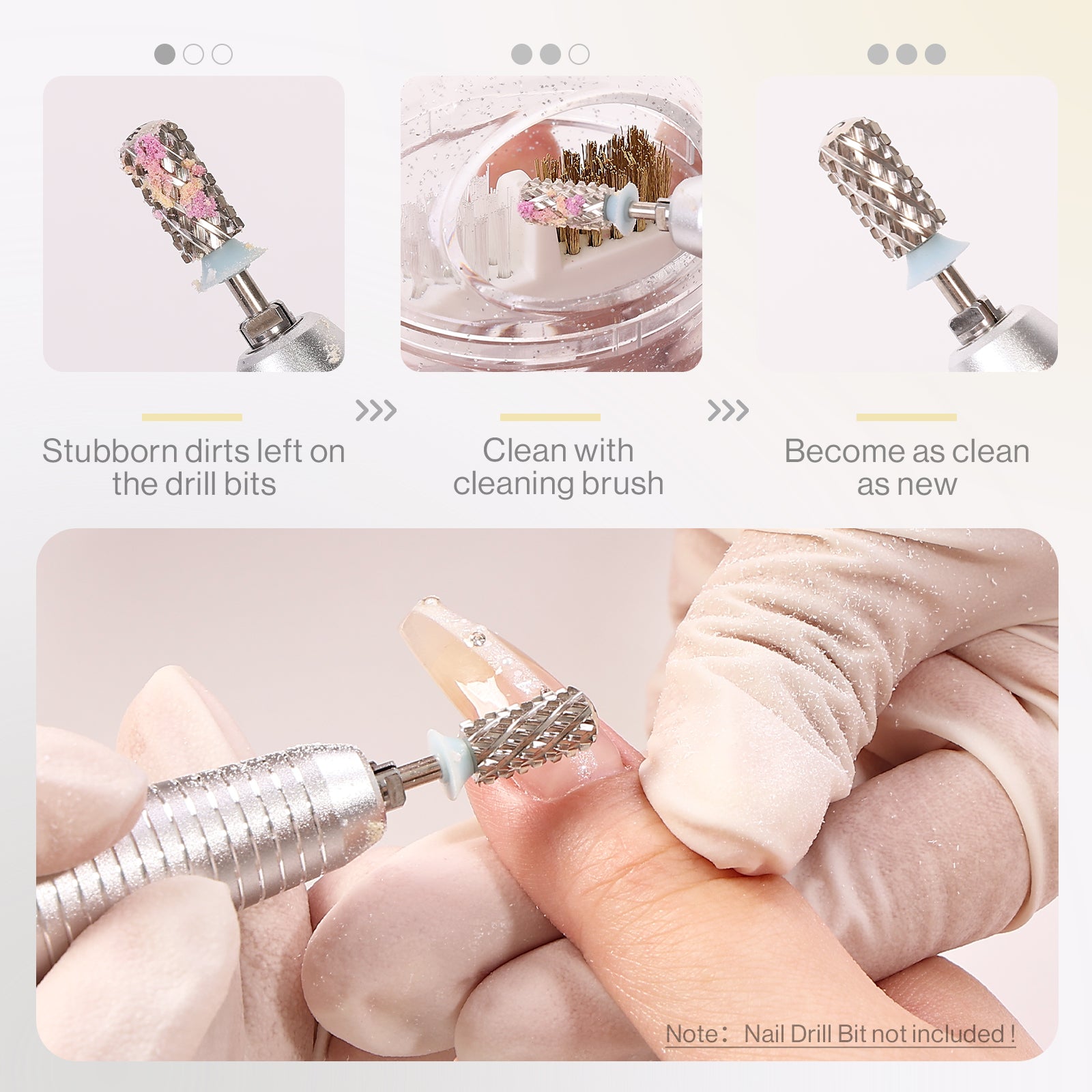 2 in 1 Nail Drill Bit Cleaner Box