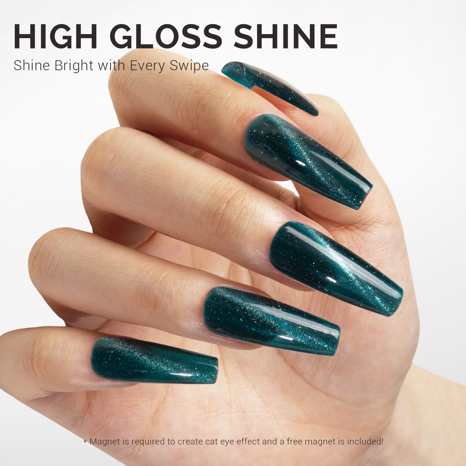 Jeweliver Cat Eye Gel Nail Polish 0.5 fl oz/15ml - Paraiba Blue C6686