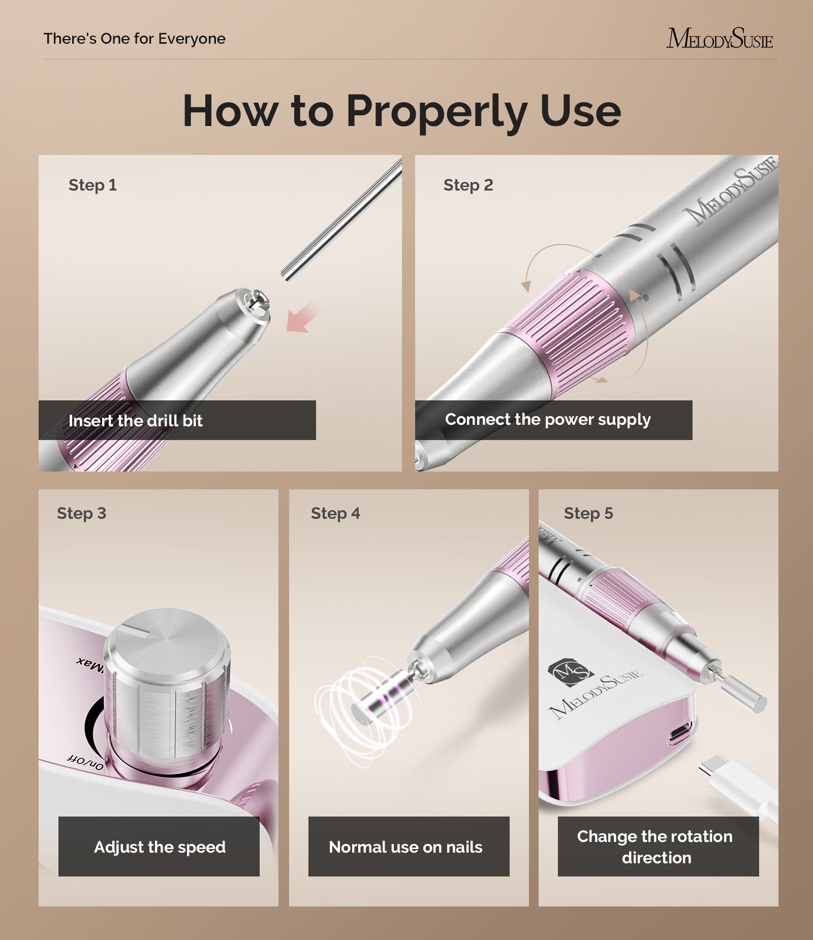 SC320F Rechargeable Nail Drill 30,000RPM Set