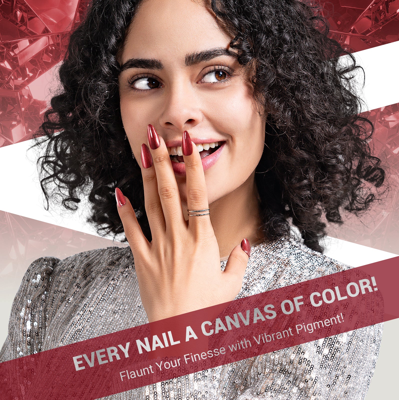 Z030 Red Glitter - TPO-Free Thick Gel Nail Polish(15ml)