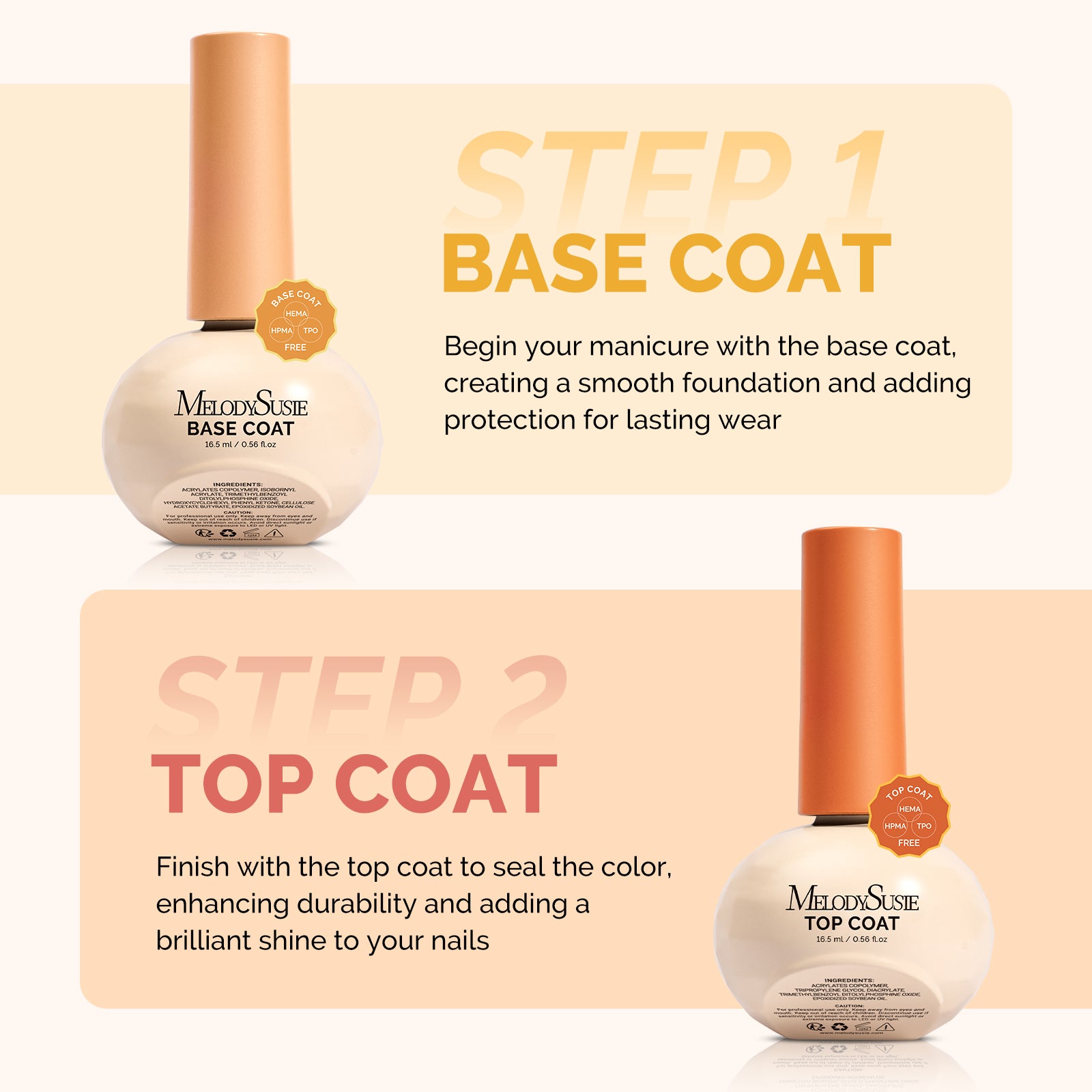 Sweet-Scent Plant-Based HEMA-Free & HPMA-Free & TPO-Free Gel Nail Polish Set - Nude Neautral Set 16.5ml 6Pcs