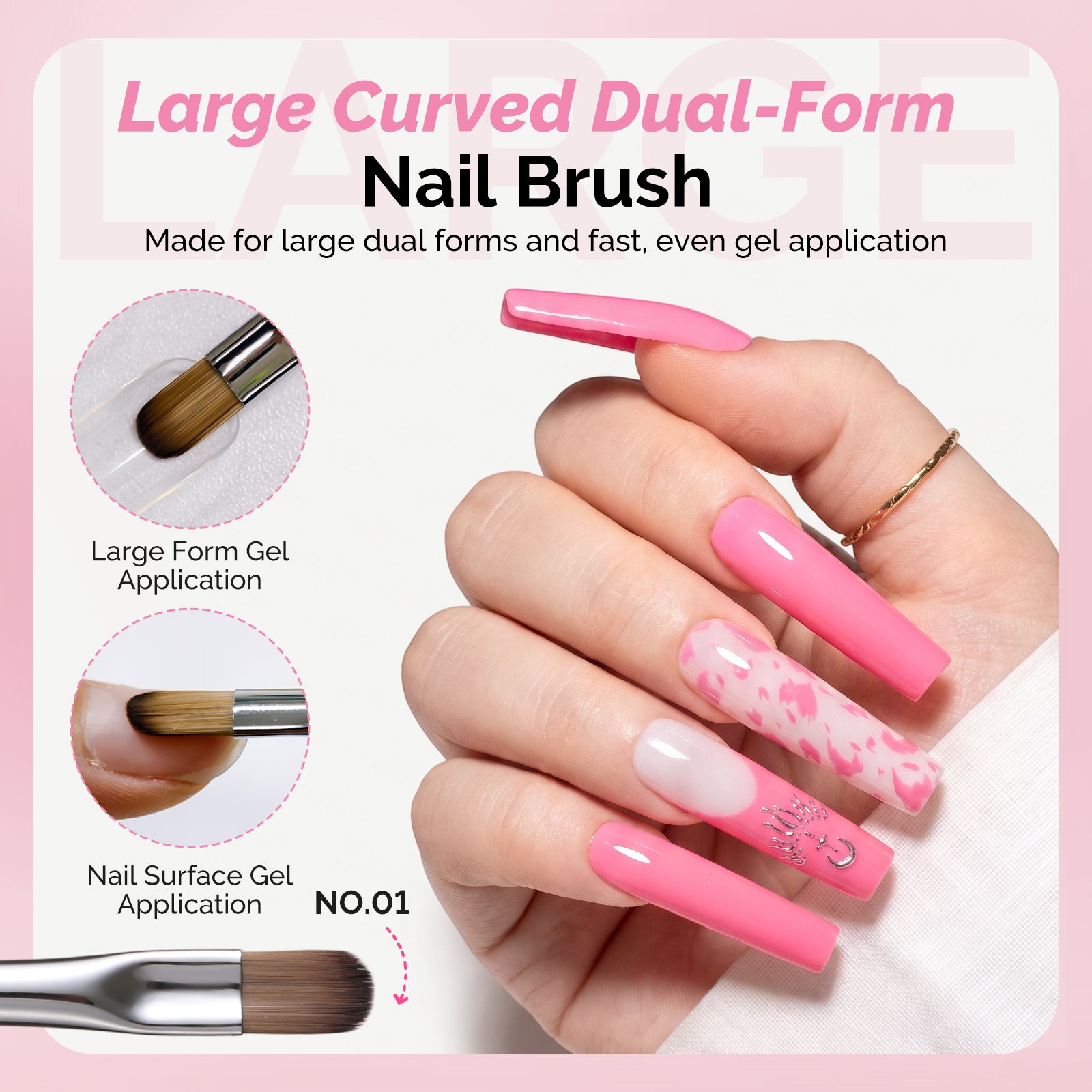 3PCS Dual-Form Nail Extension Brush Set