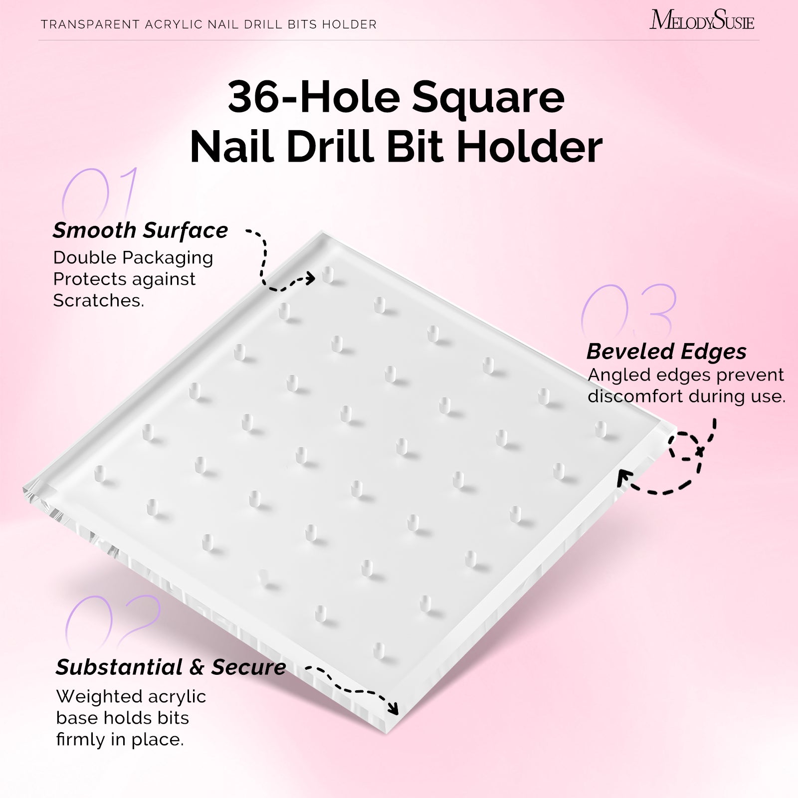 Nail Drill Bits Holder with 12 Holes