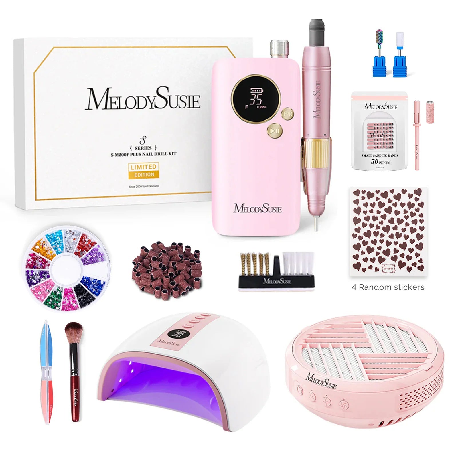 SM200F Plus Rechargeable 35,000RPM Nail Drill Gift Box