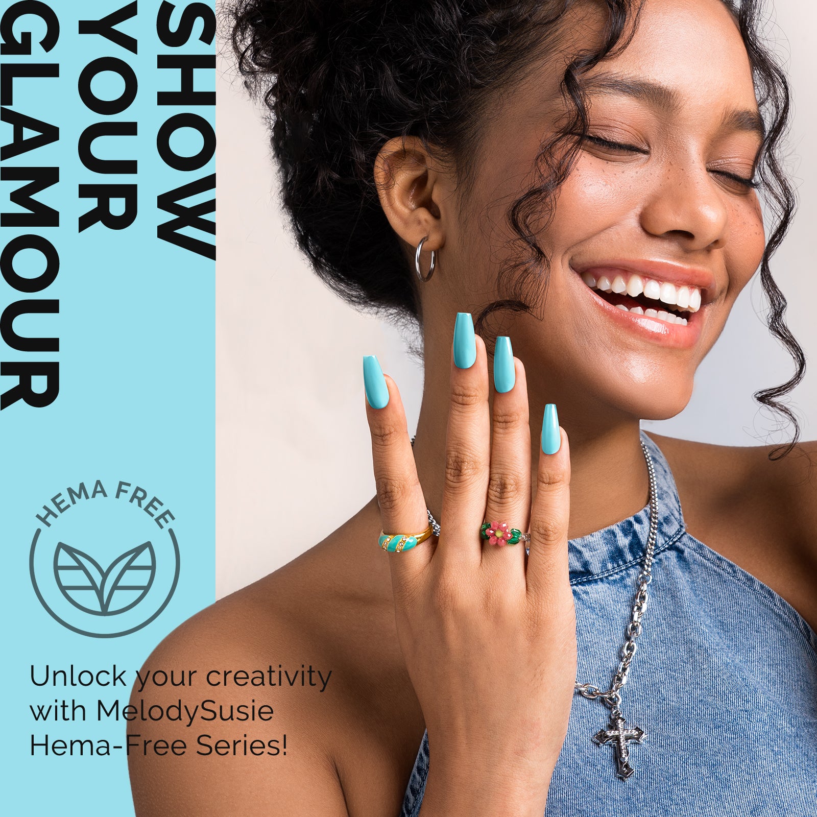 HEMA-Free Gel Nail Polish 0.5 fl oz/15ml - K0726 Thick Cyan Blue