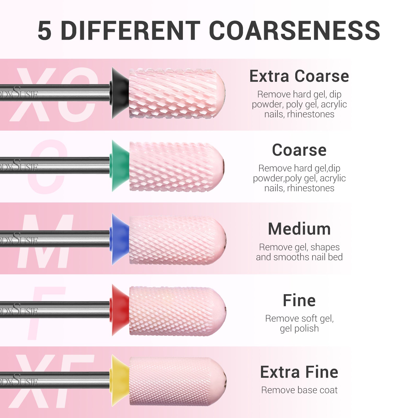 Smooth Round Top Large Barrel Ceramic Nail Drill Bit