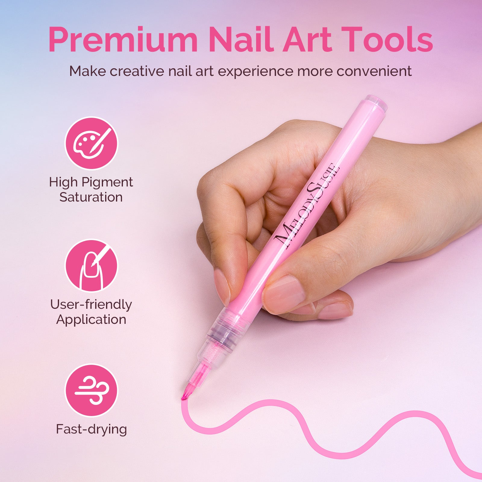 Nail Art Pens Set 12 Colors 0.7mm