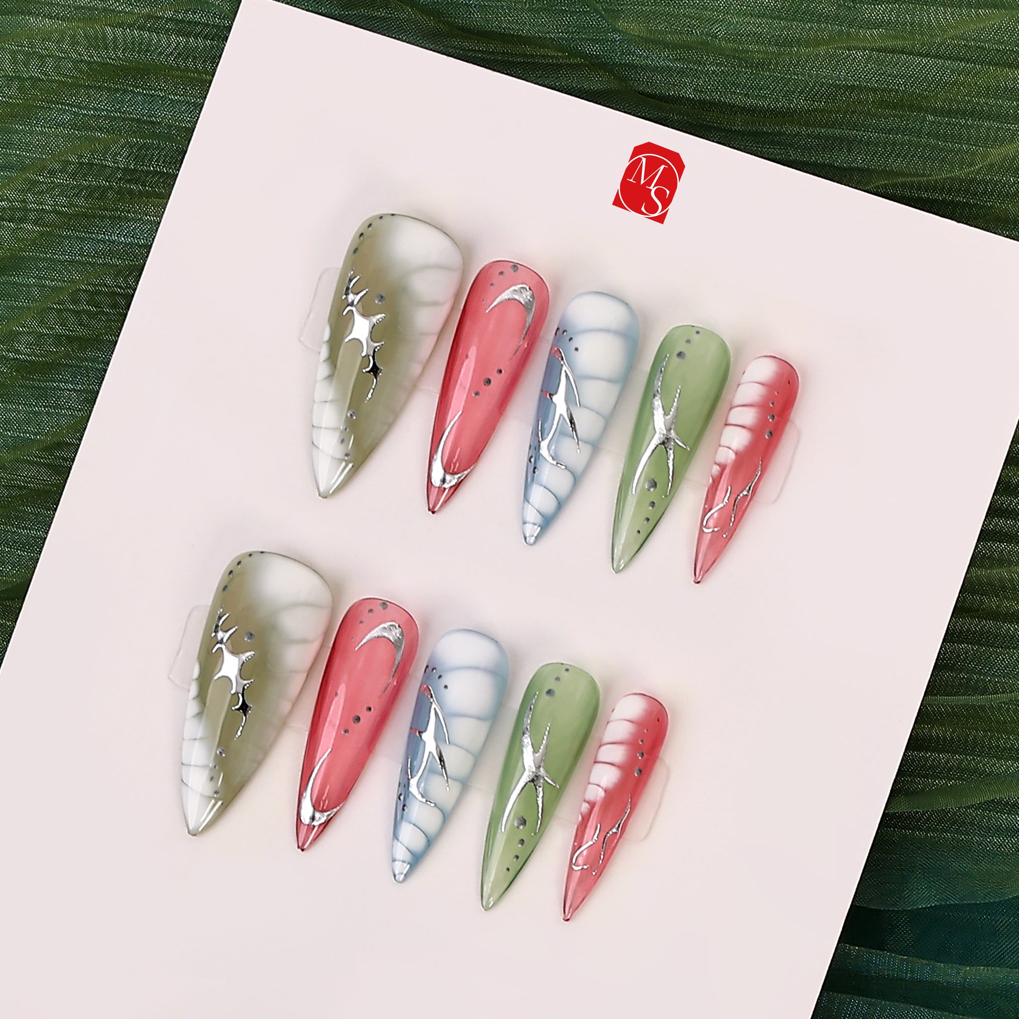 Fresh Trio Stiletto Mid Length Press-on Nails