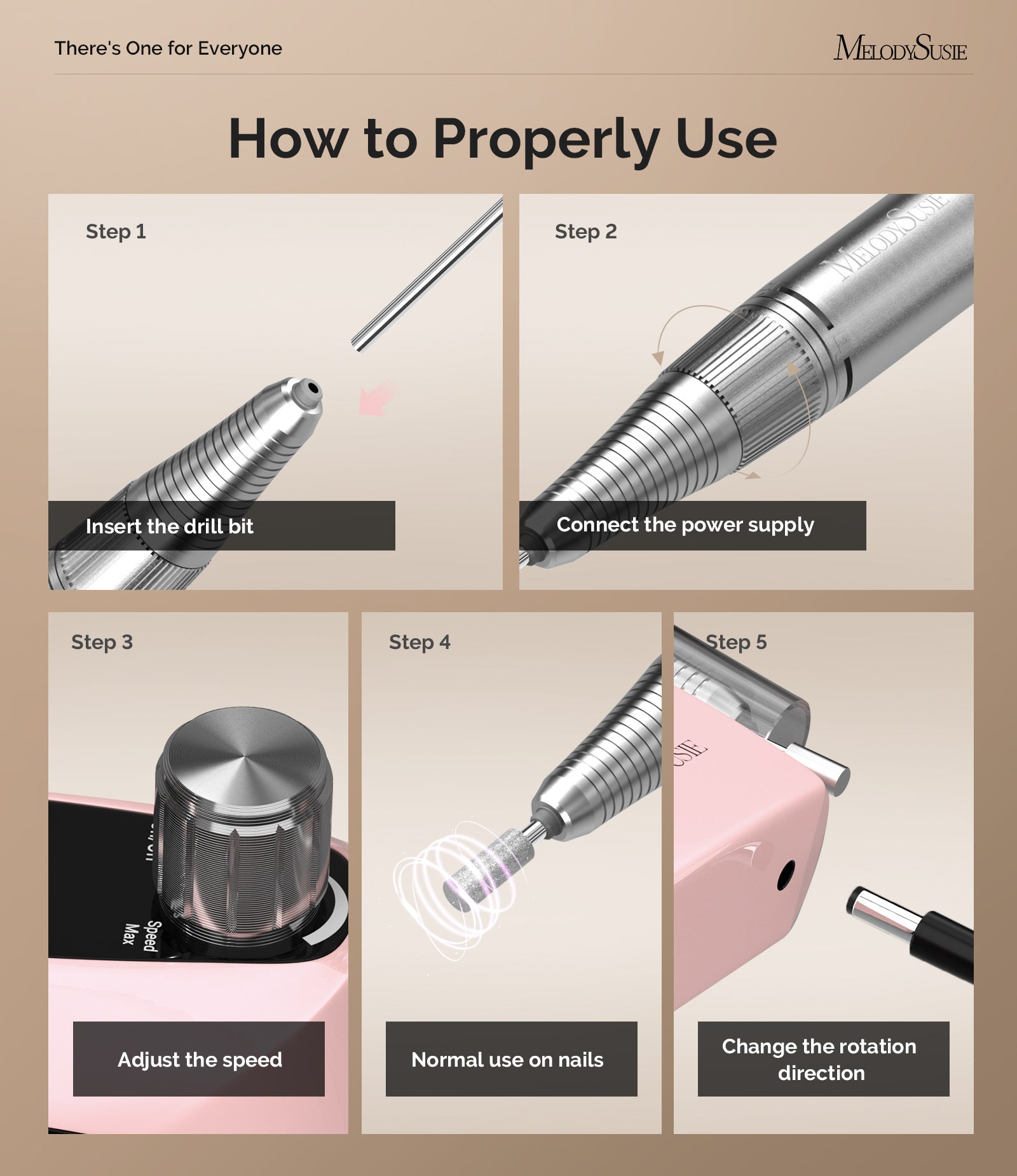 Selene(SC320D) Clip-On Rechargeable Nail Drill 30,000RPM
