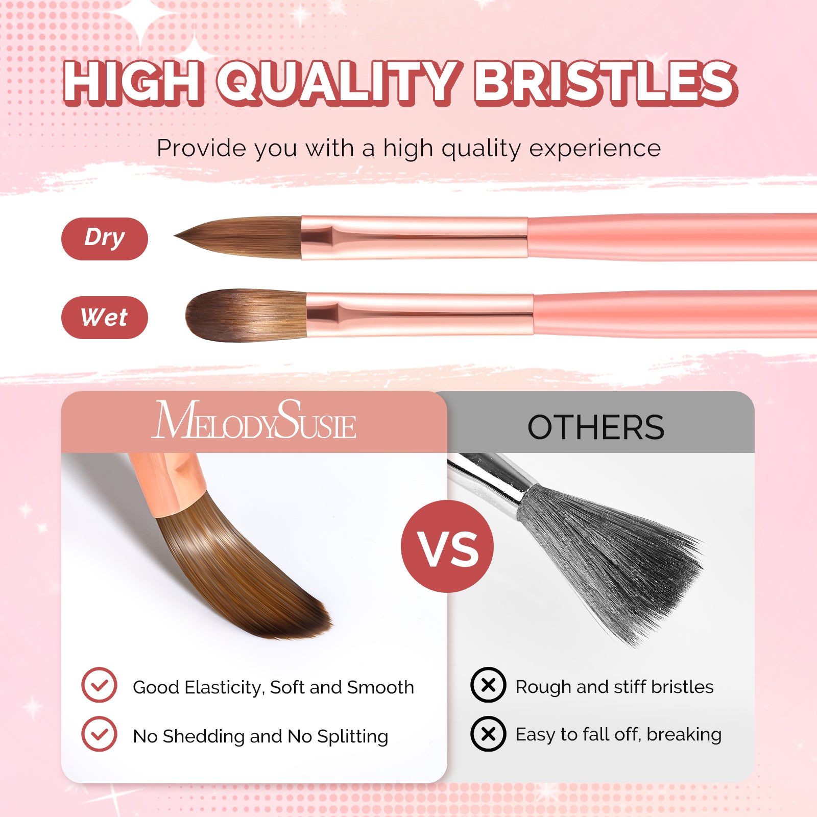 3Pcs Acrylic Nail Brush Set