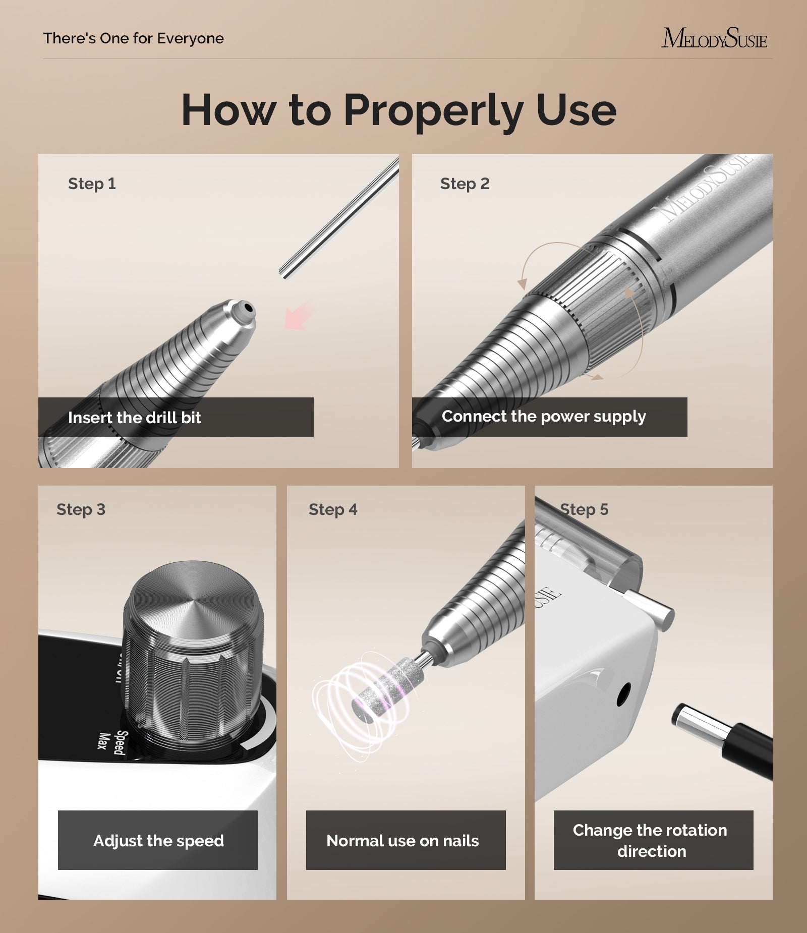 Selene(SC320D) Clip-On Rechargeable Nail Drill 30,000RPM