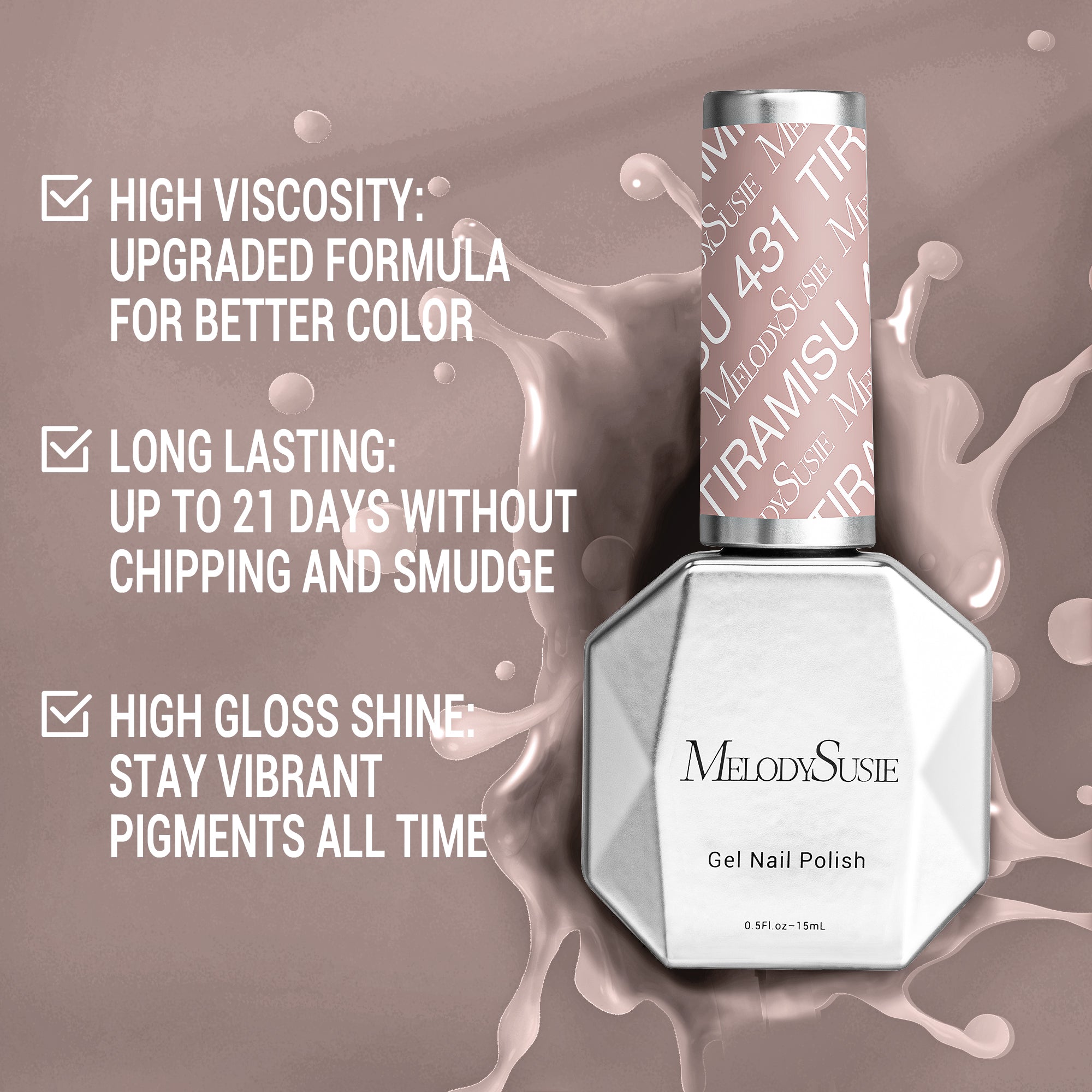 431 Tiramisu - TPO-Free Thick Gel Nail Polish(15ml)