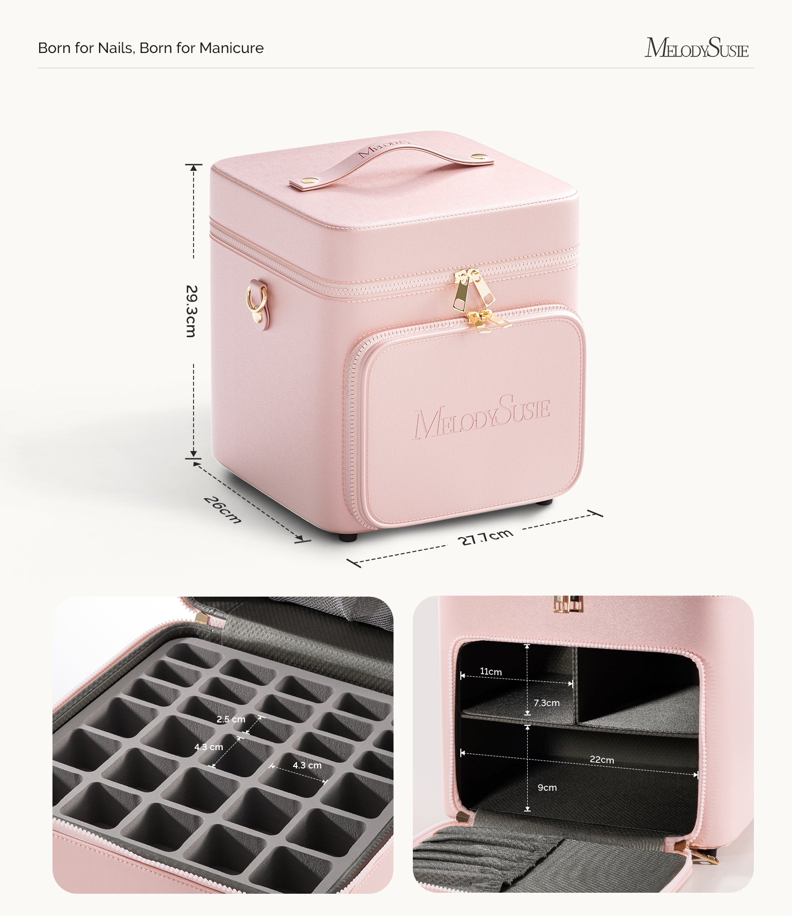 2Pcs Nail Gel Polish Organizer Holder Foam Pad with Slots