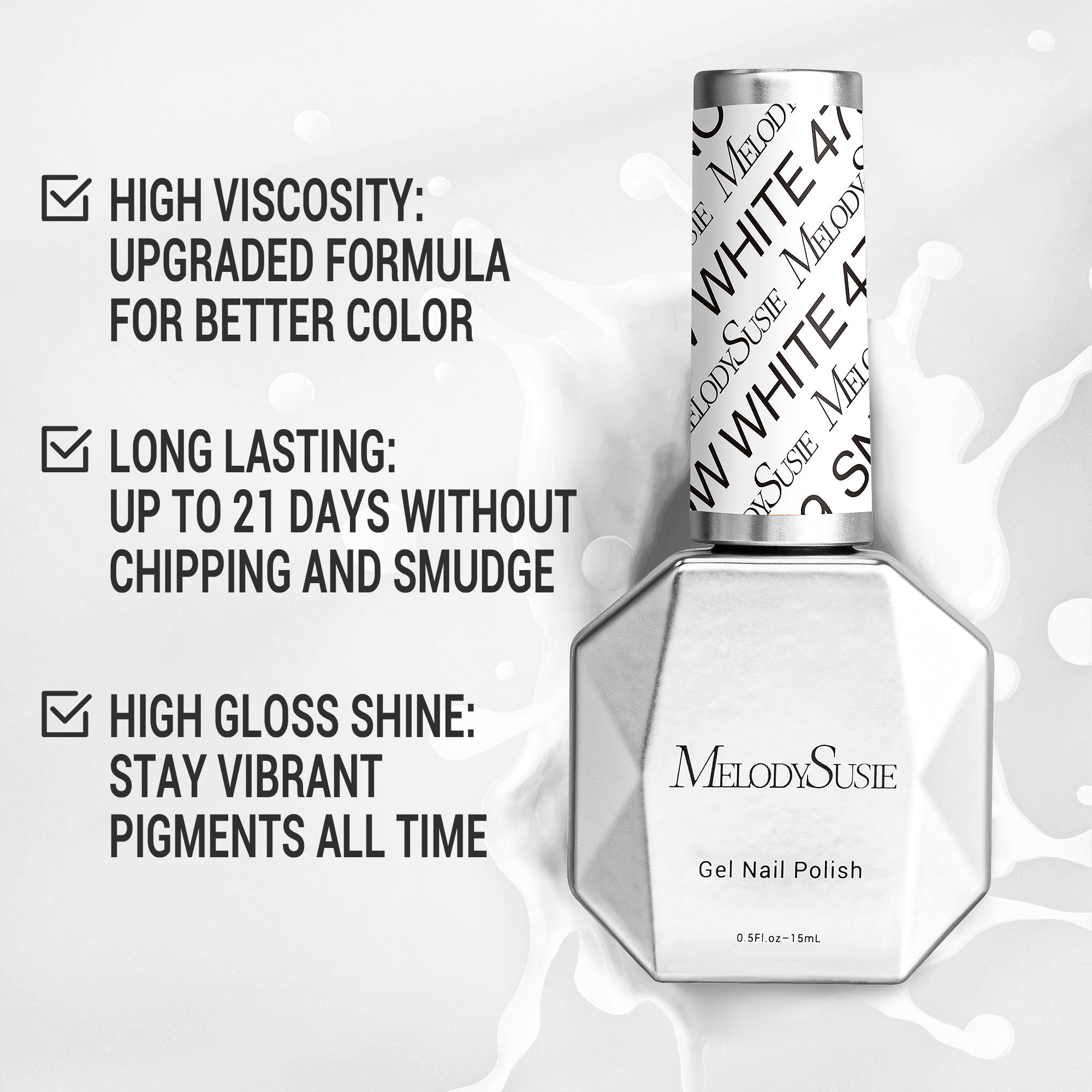 479 Snow White - TPO-Free Thick Nail Gel Polish(15ml)