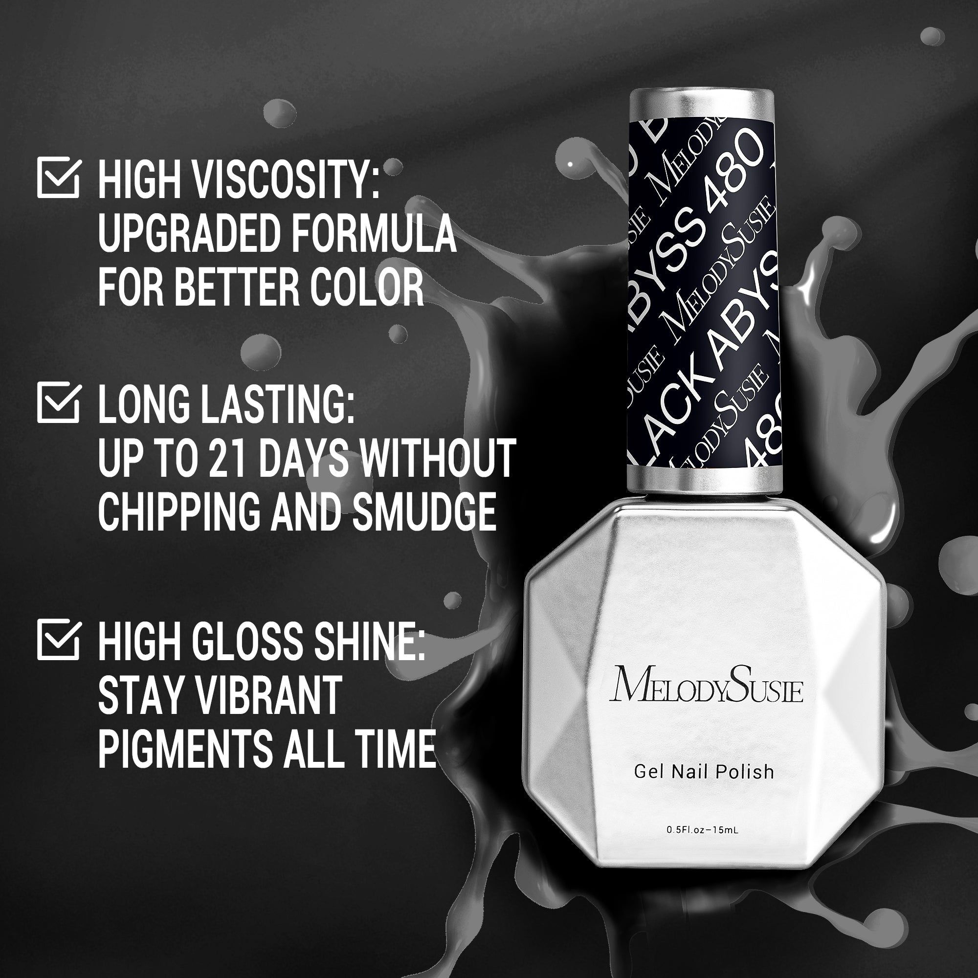 480 Black Abyss - TPO-Free Thick Gel Nail Polish(15ml)