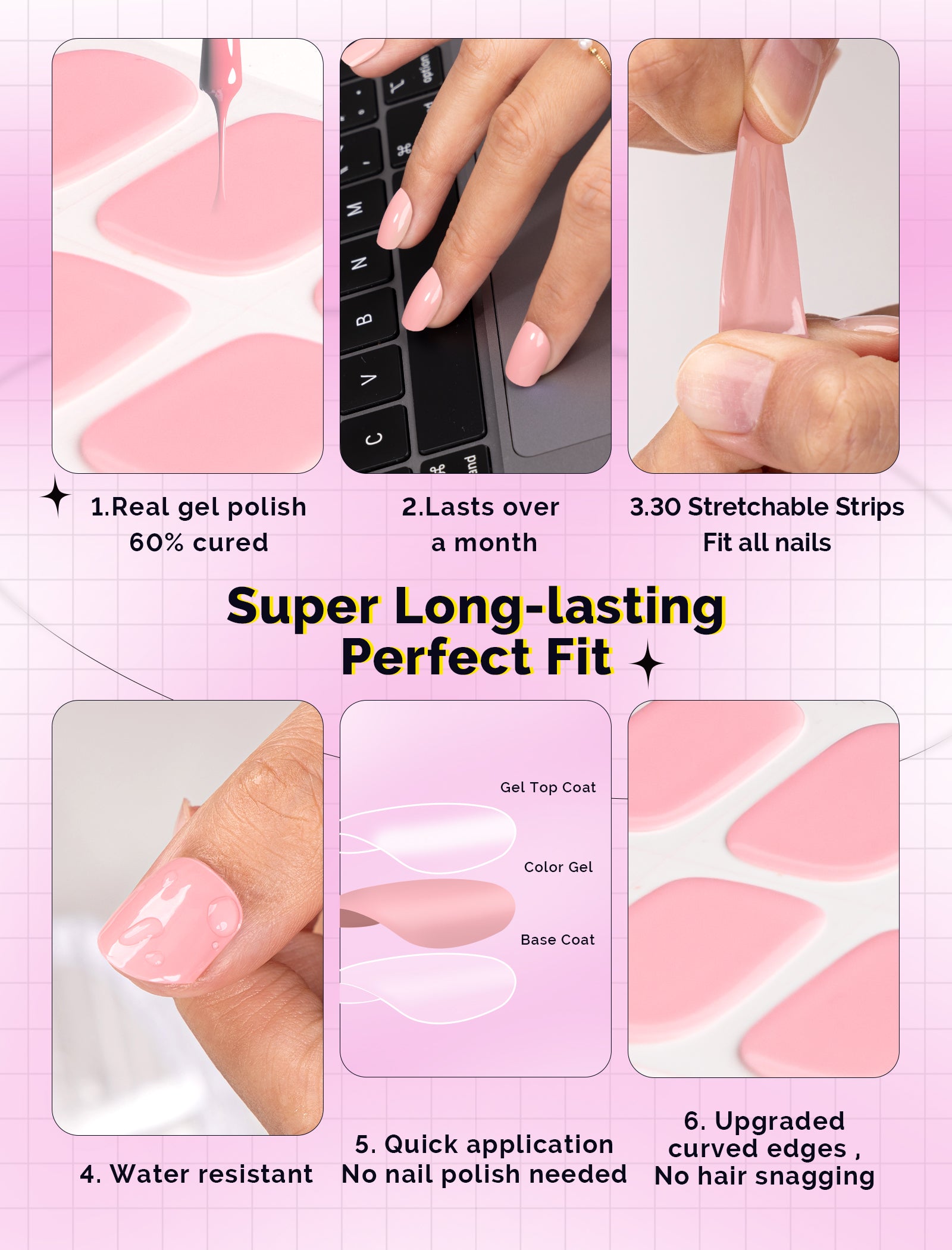 Semi Cured Gel Nail Strips - US ONLY