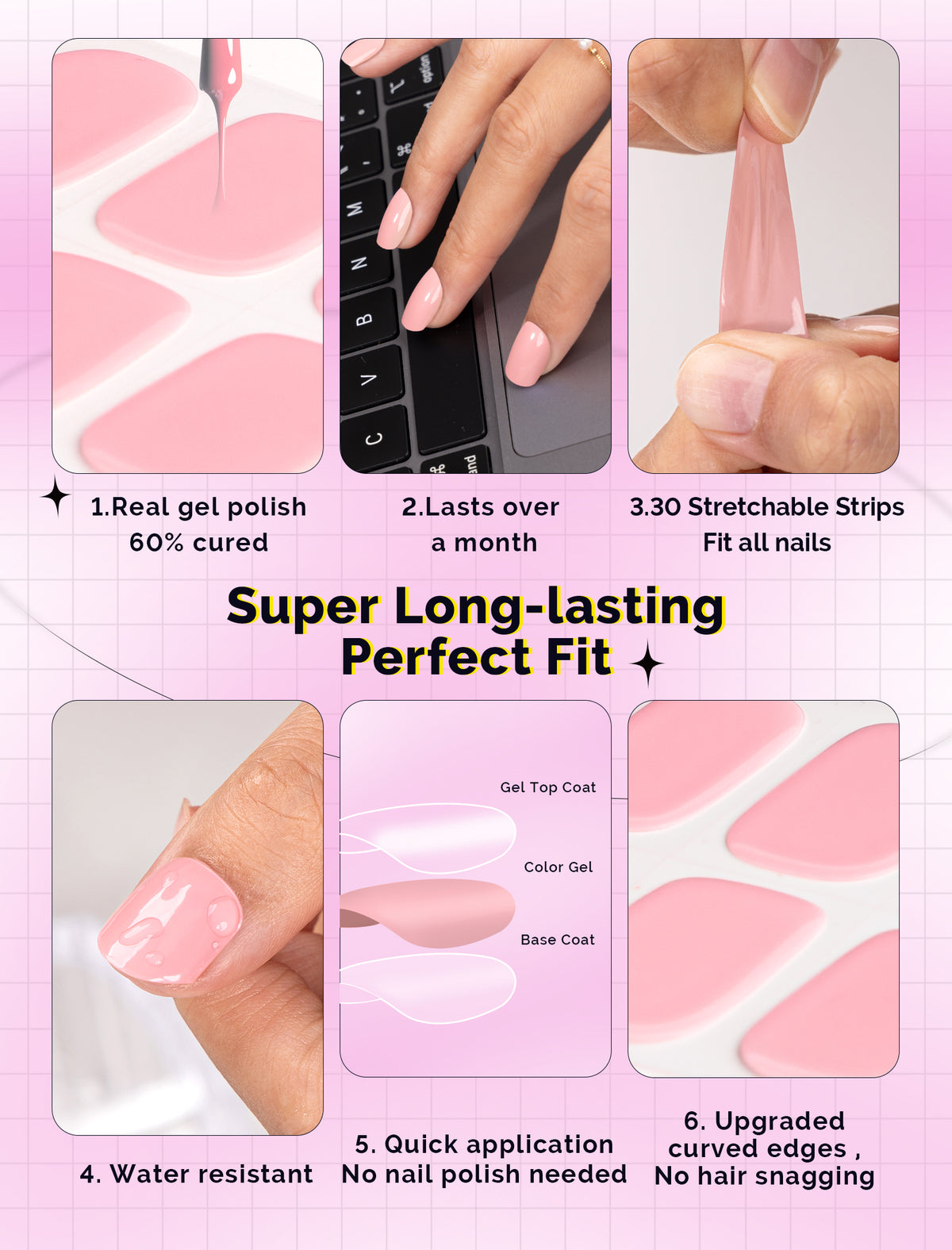 Semi Cured Gel Nail Strips - US ONLY
