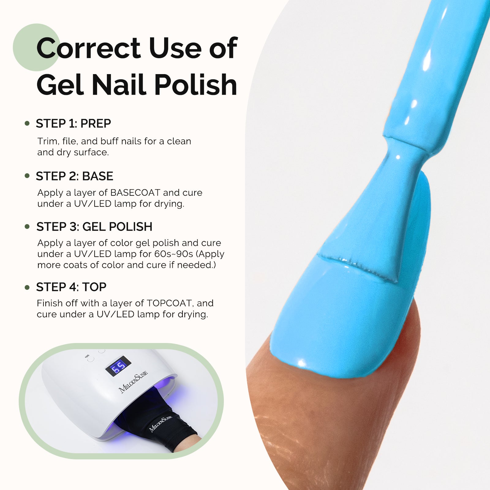 HEMA-Free Gel Nail Polish 0.5 fl oz/15ml - K0730 Thick Sky Blue