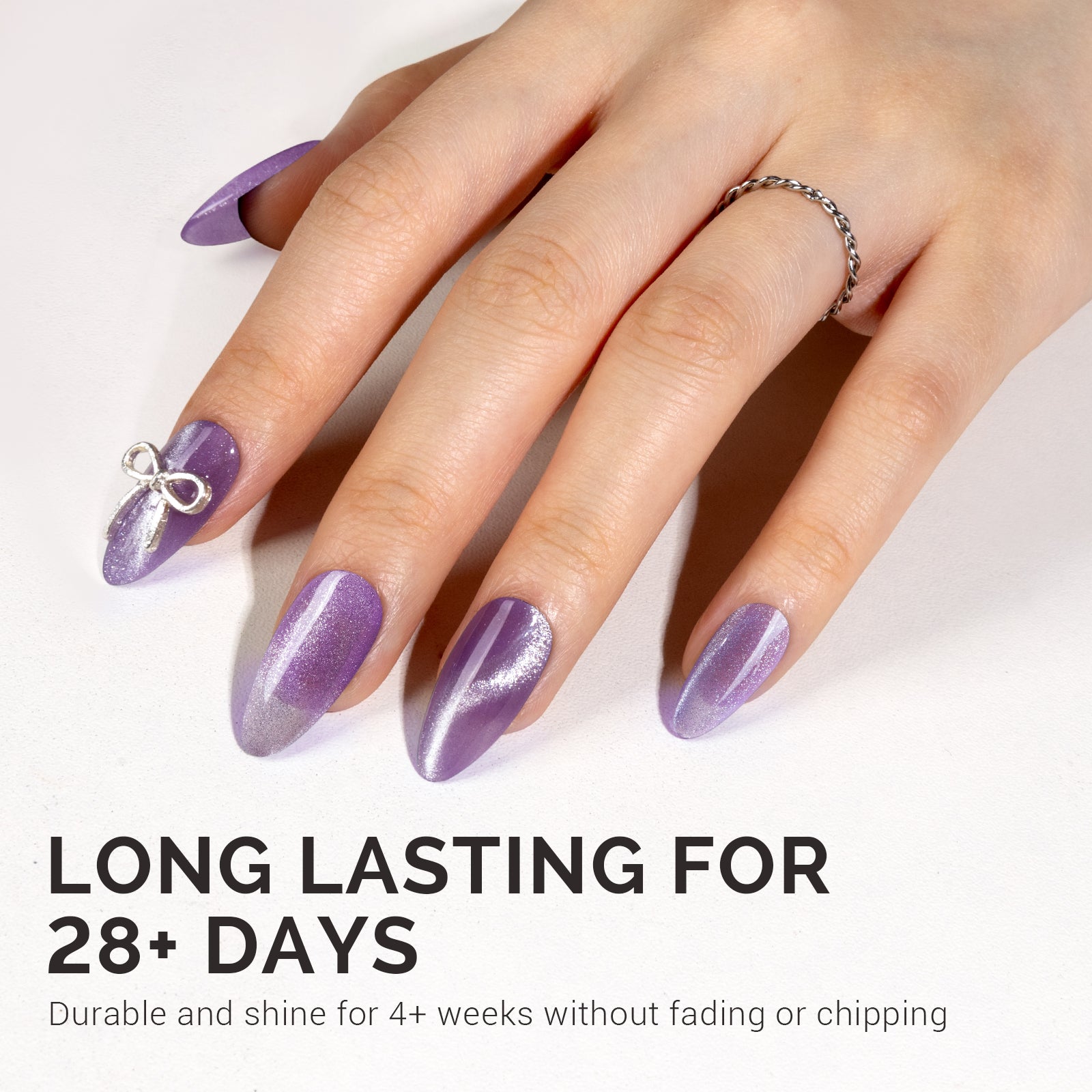 Jeweliver Cat Eye Gel Nail Polish 0.5 fl oz/15ml - Light Purple C16