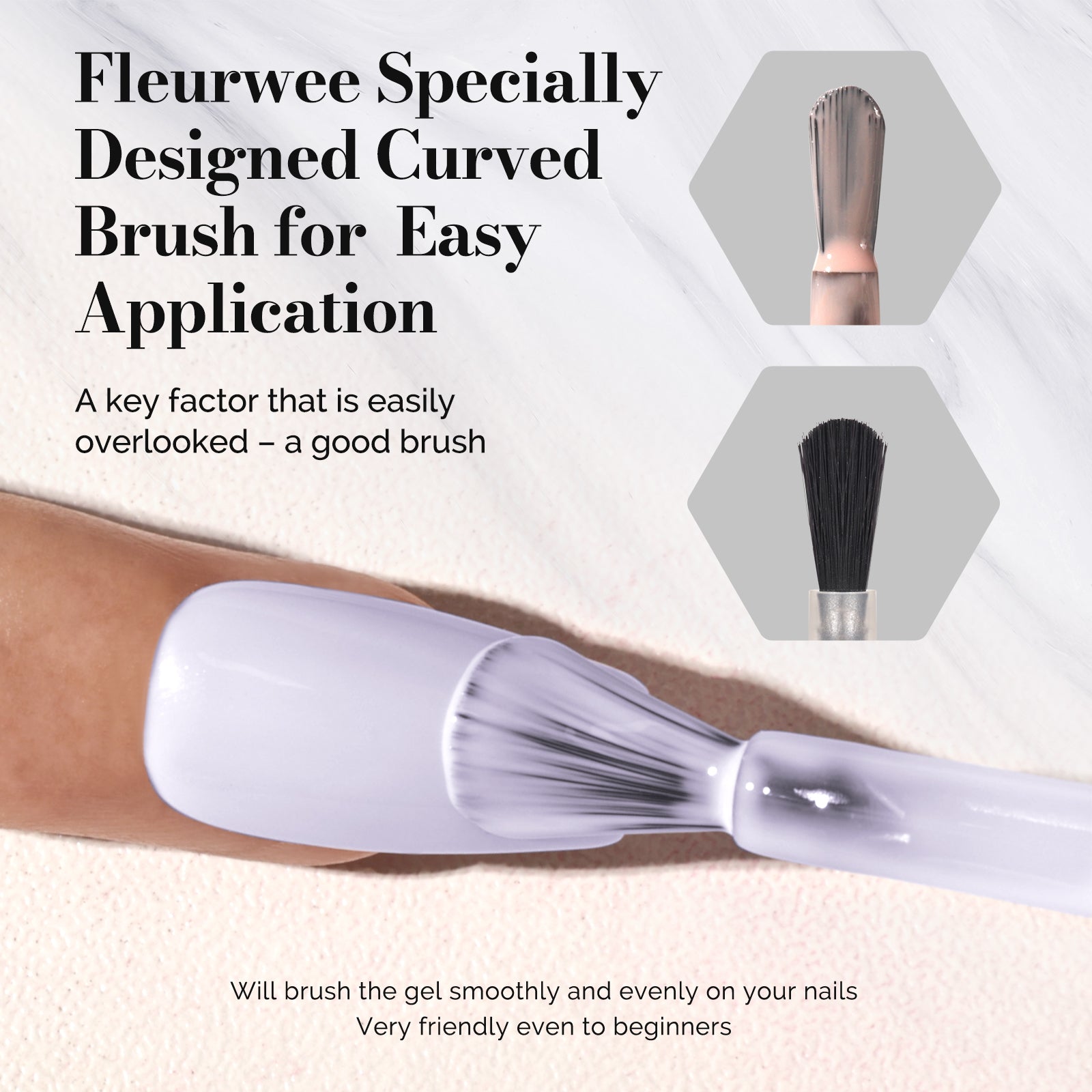 Fleurwee HEMA-Free & HPMA-Free & TPO-Free Gel Nail Polish Plant-based 0.5 fl oz/15ml - P50 Daisy-White