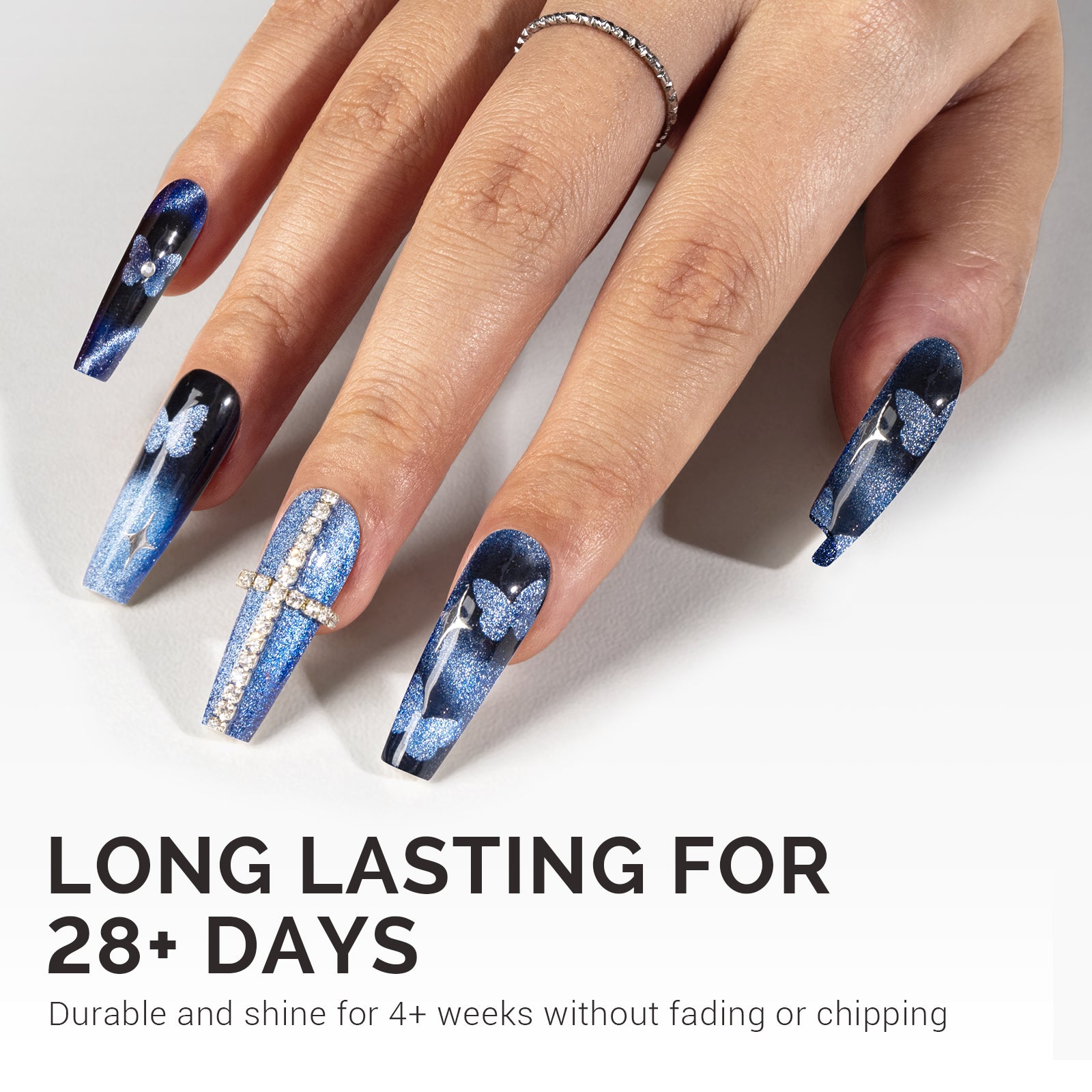 Jeweliver Cat Eye Gel Nail Polish 0.5 fl oz/15ml - Galaxy Blue C6687