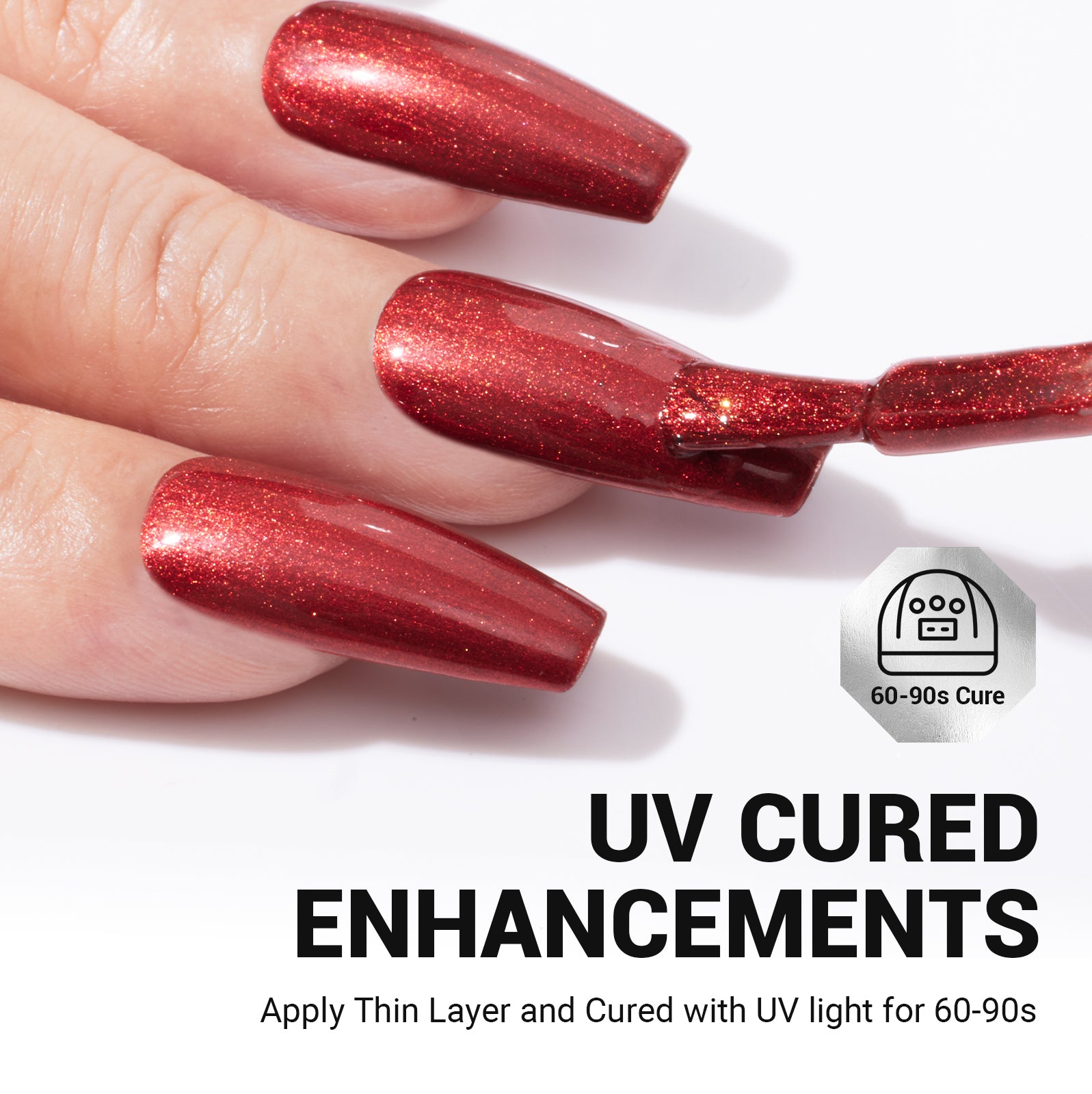 Z030 Red Glitter - TPO-Free Thick Gel Nail Polish(15ml)