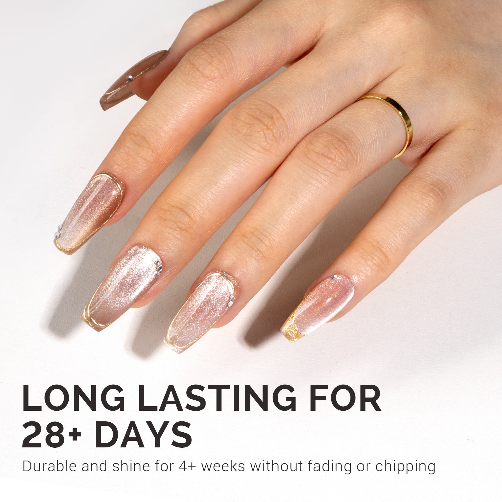 Jeweliver Cat Eye Gel Nail Polish 0.5 fl oz/15ml - Nude Pink C38