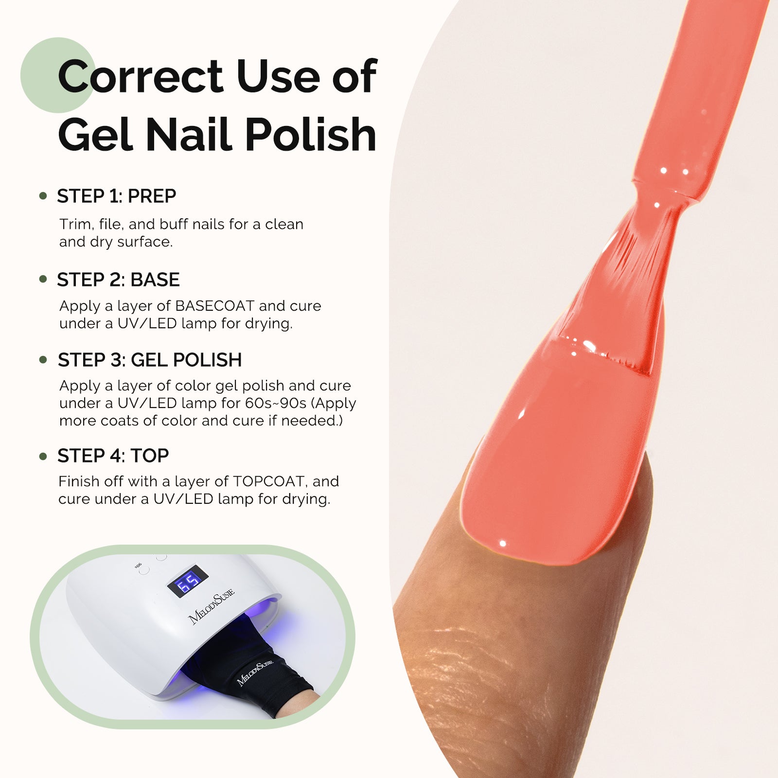 HEMA-Free Gel Nail Polish 0.5 fl oz/15ml - K1152 Thick Coral Orange