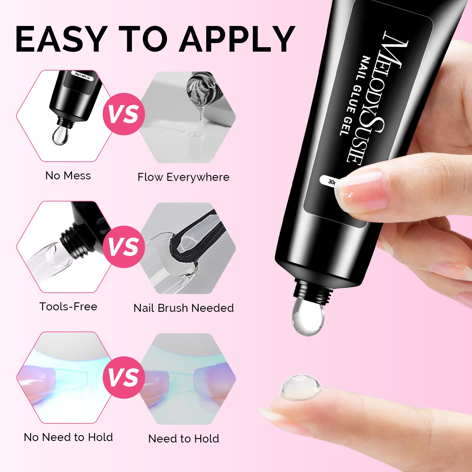 Solid Nail Glue Gel