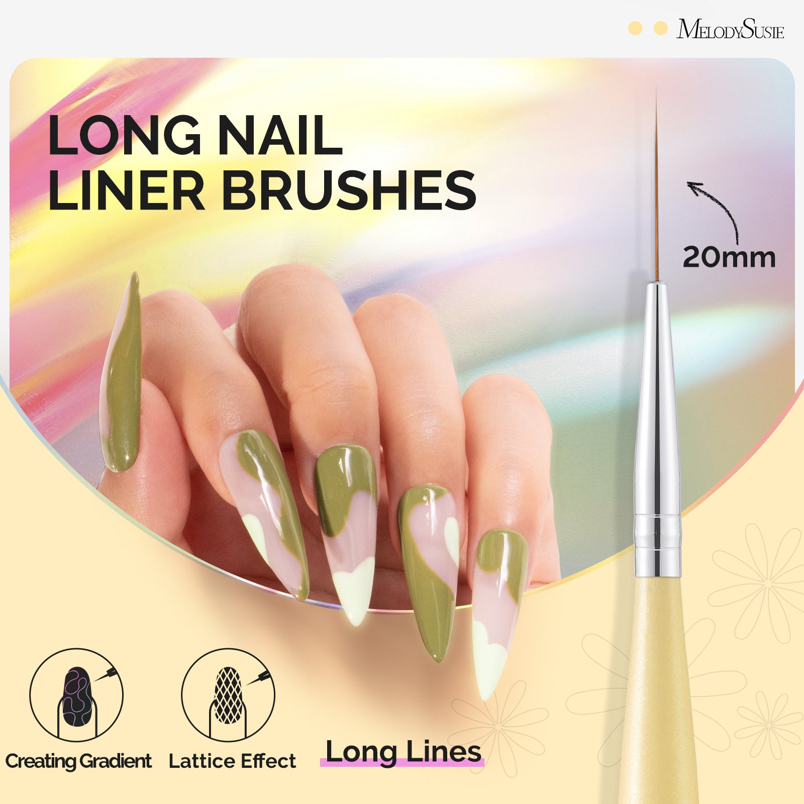 Nail Art Liner Brushes 5Pcs - US ONLY