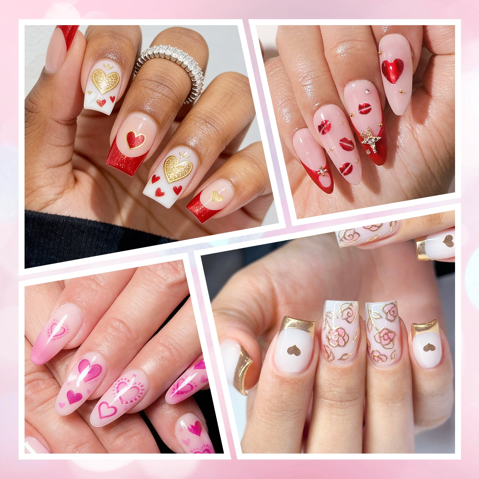 Valentine's Day Themed Nail Art Stickers