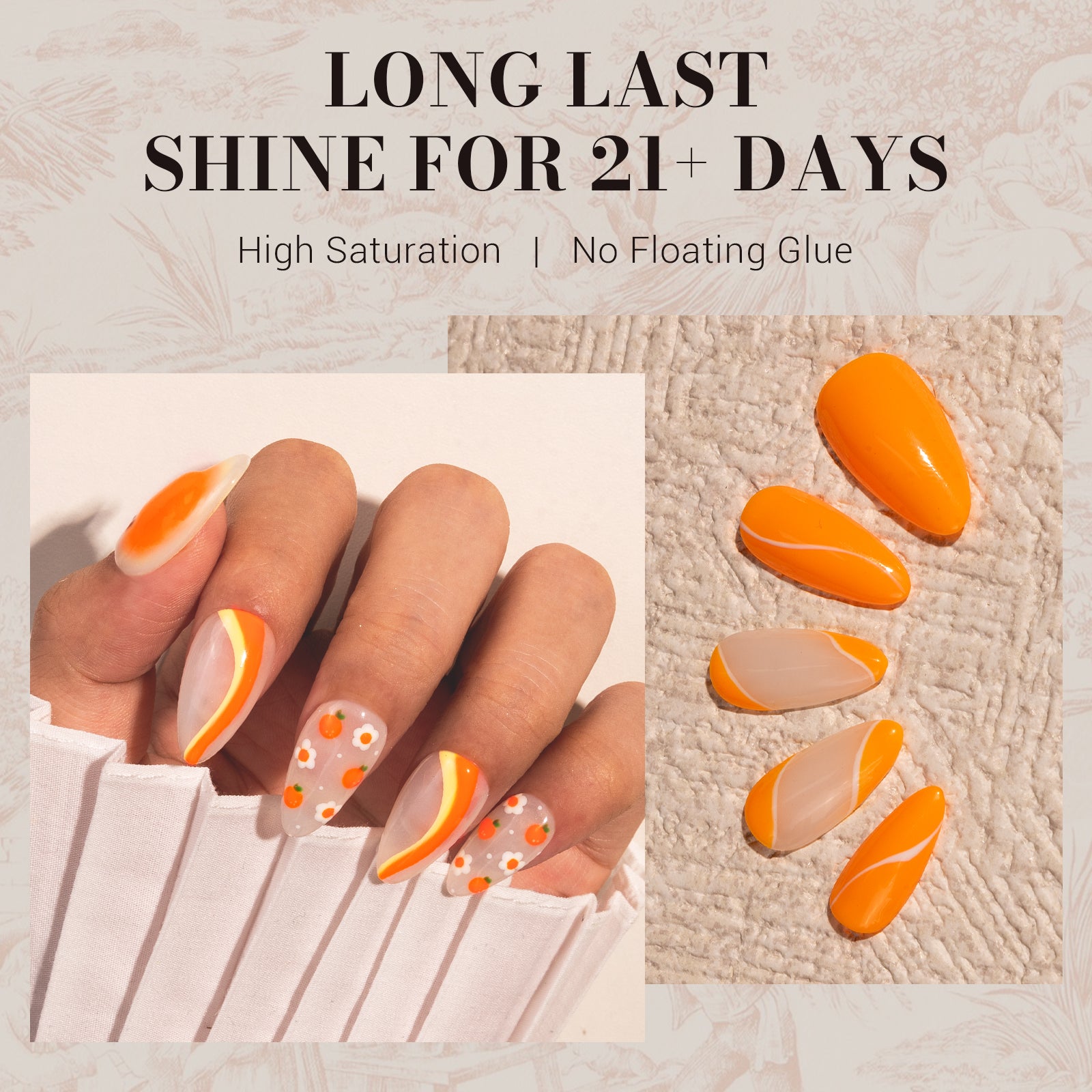 524 Shocking Orange - TPO-Free Faster UV Curing Gel Nail Polish 0.5 fl oz/15ml