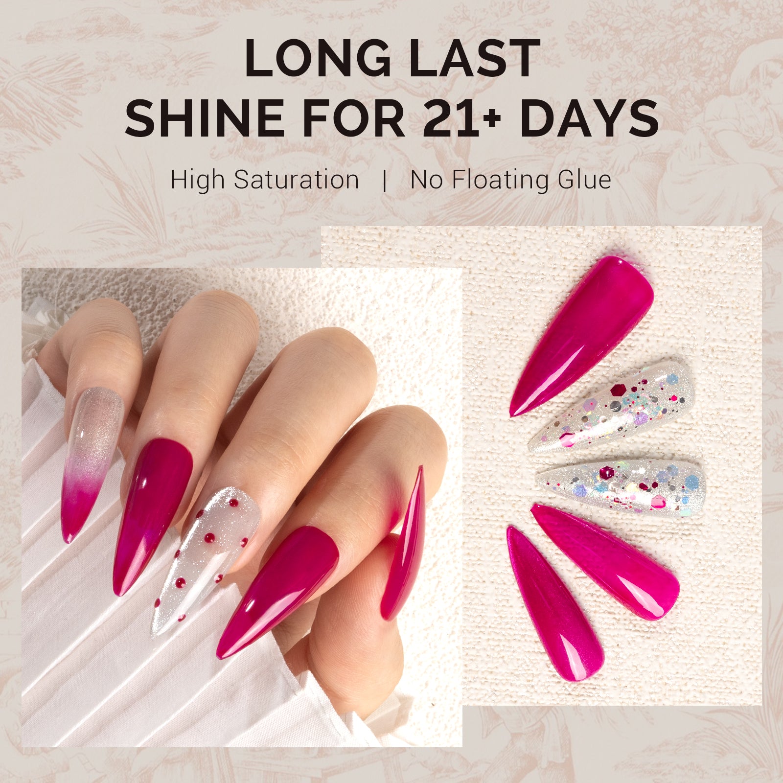 1652 Berry Wine Red - TPO-Free Faster UV Curing Gel Nail Polish(15ml)