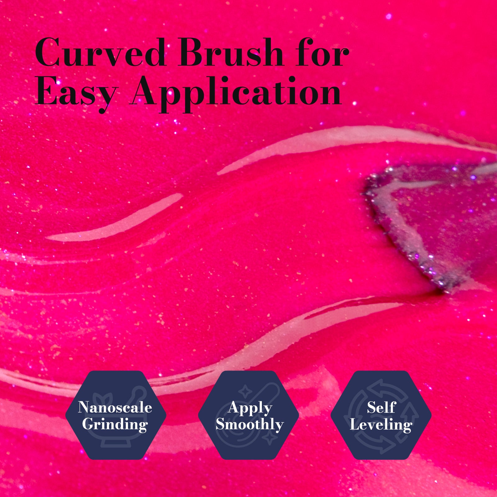 Fleurwee HEMA-Free & HPMA-Free & TPO-Free Gel Nail Polish Plant-based 0.5 fl oz/15ml - P55 Guava Glitter