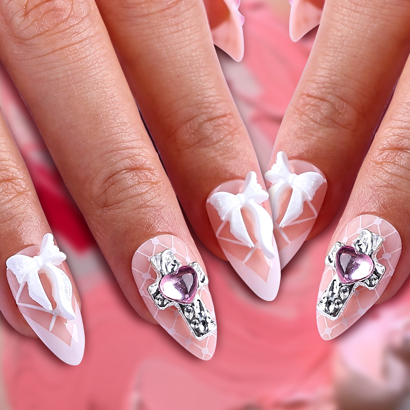 Ballet Bliss Stiletto Short Press On Nails | MelodySusie