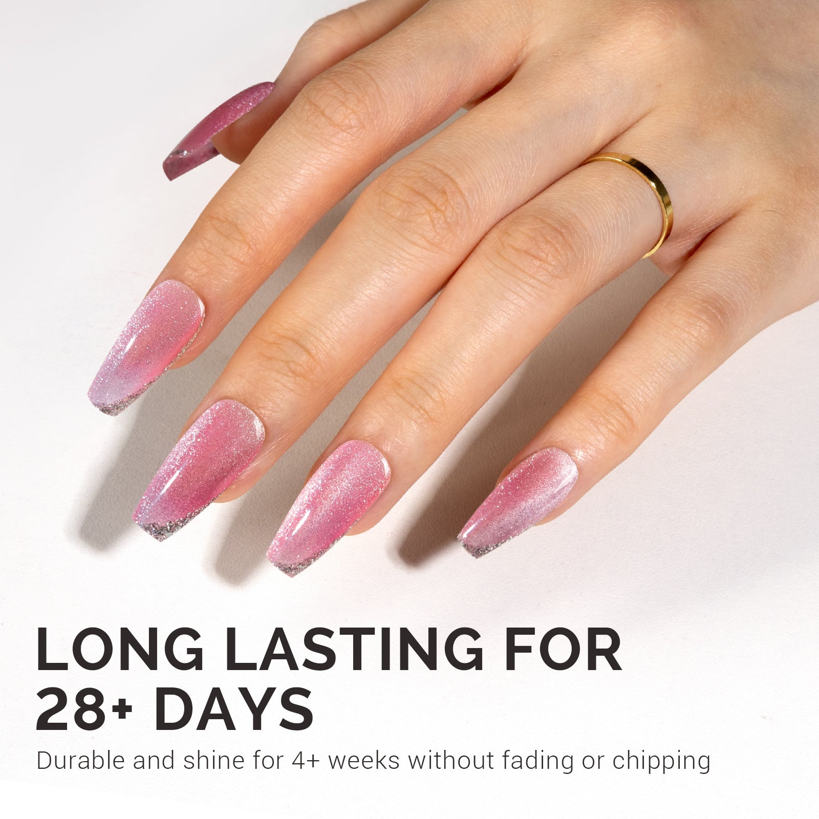 Jeweliver Cat Eye Gel Nail Polish 0.5 fl oz/15ml - Rose Pink C47