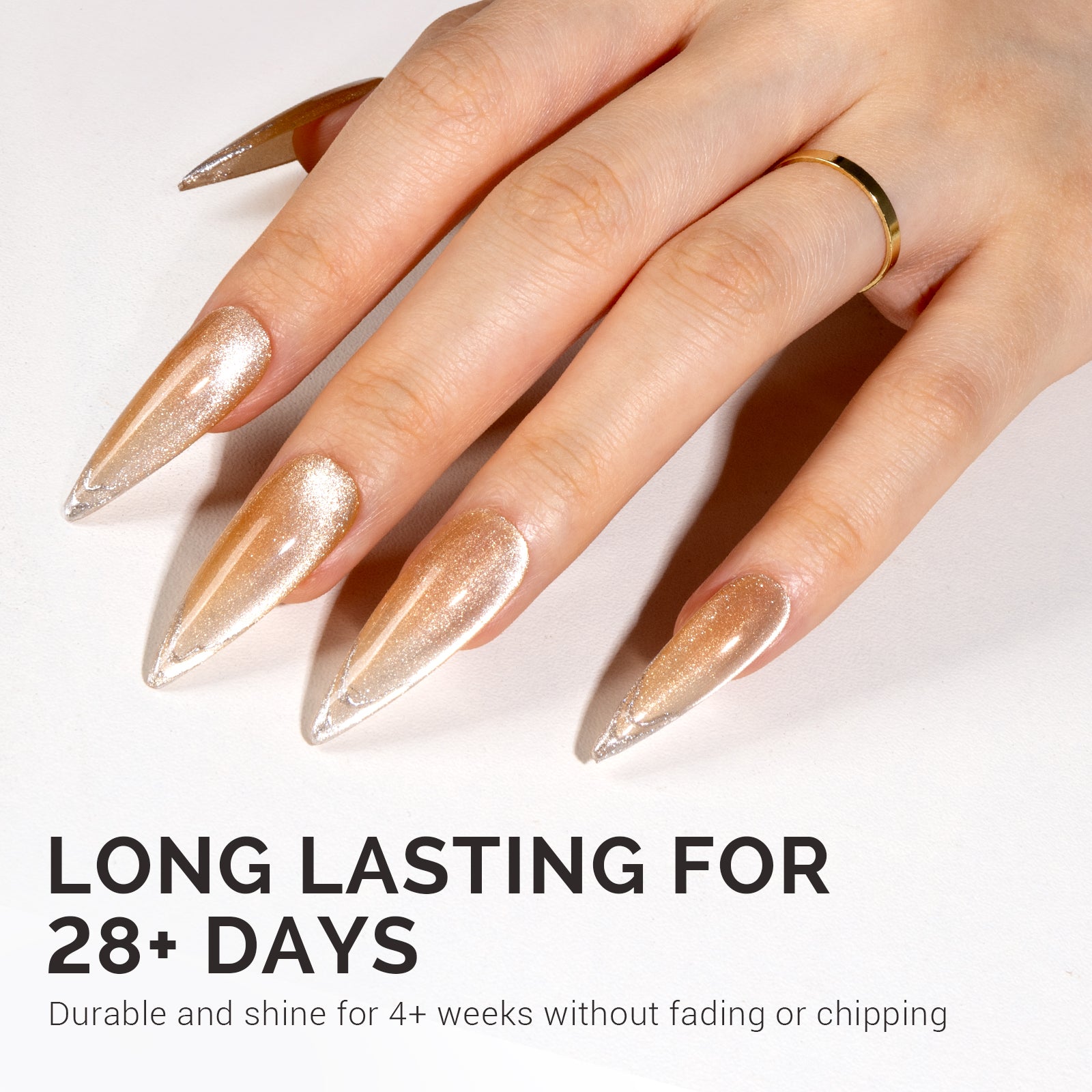 Jeweliver Cat Eye Gel Nail Polish 0.5 fl oz/15ml - Nude Apricot C40