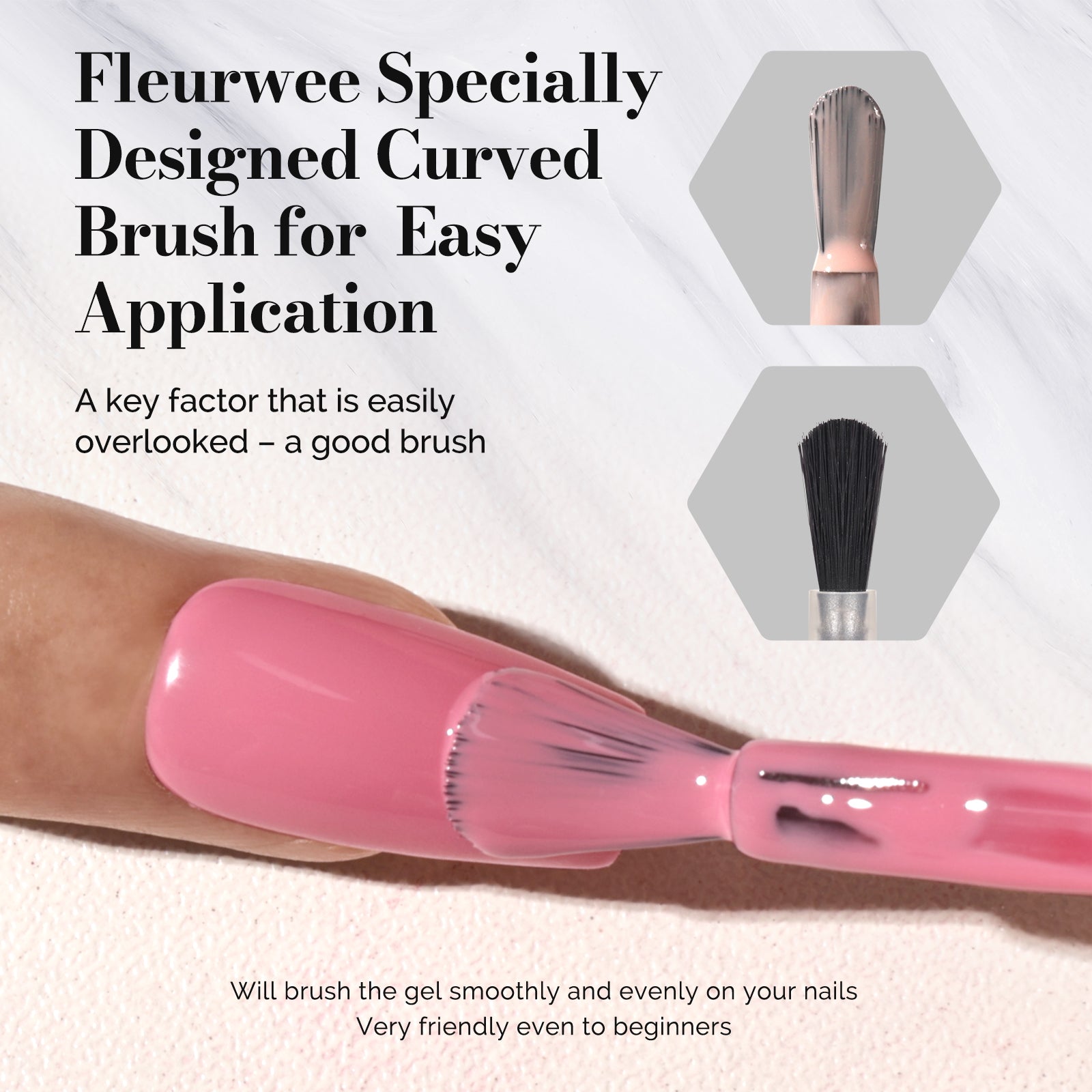 Fleurwee HEMA-Free & HPMA-Free & TPO-Free Gel Nail Polish Plant-based 0.5 fl oz/15ml - P45 Powder-Purslane