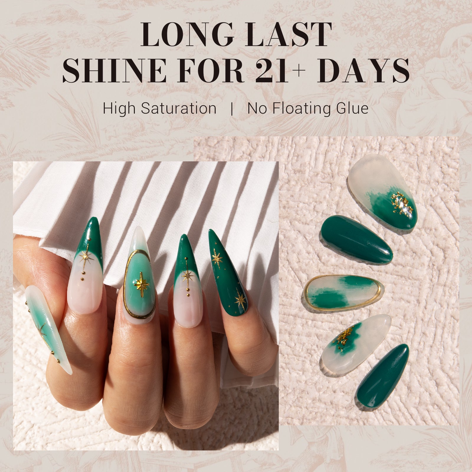 348 Green - TPO-Free Faster UV Curing Gel Nail Polish 0.5 fl oz/15ml