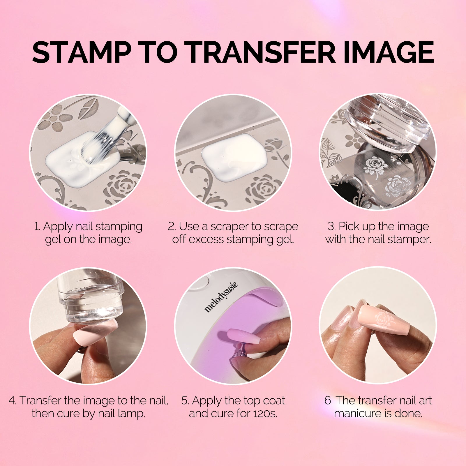 French Nail Stamper Kit 2PCS - Pink