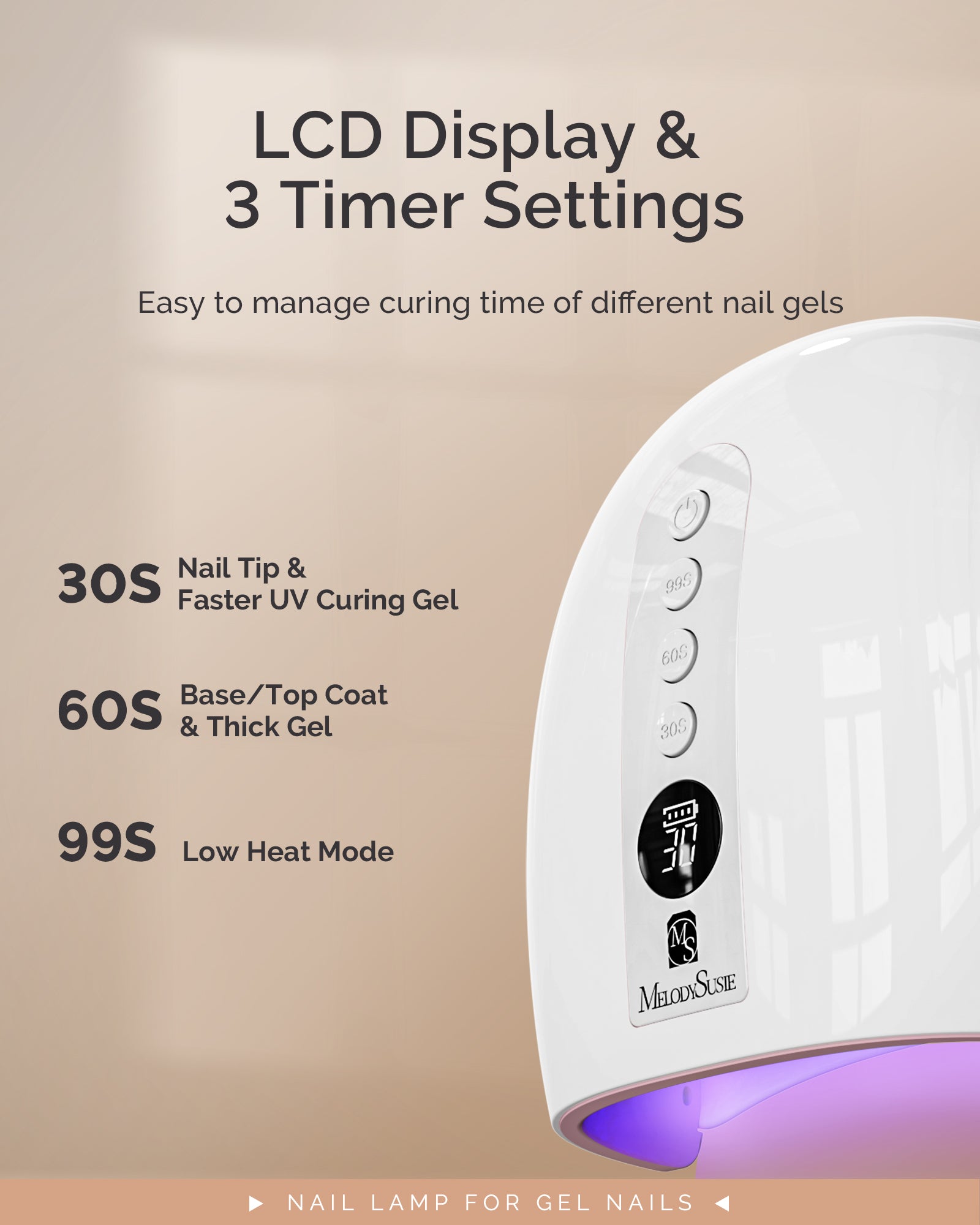 P-PLUS30G Rechargeable Cordless UV/LED Nail Lamp