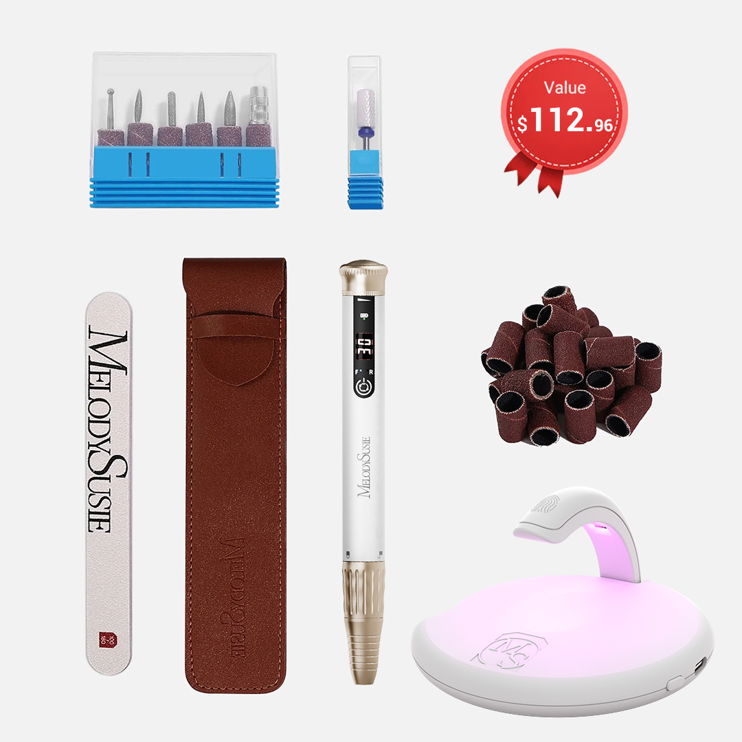 SP1(SM220E)-Cordless & Stepless Speed Rechargeable Nail Drill 30000 RPM (Beginner Set)