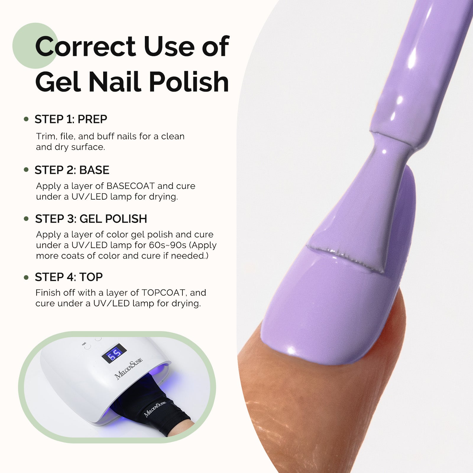 HEMA-Free Gel Nail Polish 0.5 fl oz/15ml - K0802 Thick Light Purple