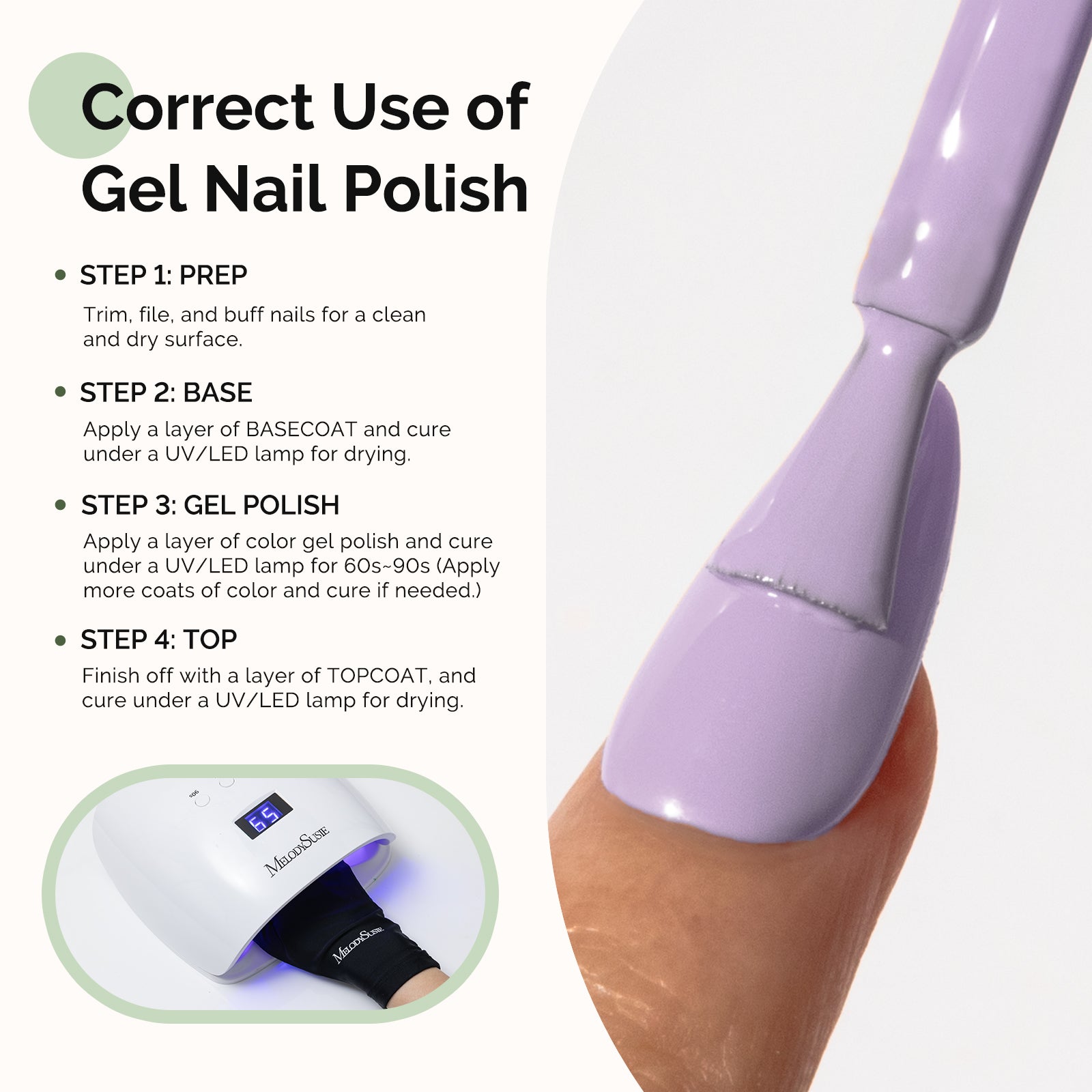 HEMA-Free Gel Nail Polish 0.5 fl oz/15ml - K0798 Thick Light Lavender Purple